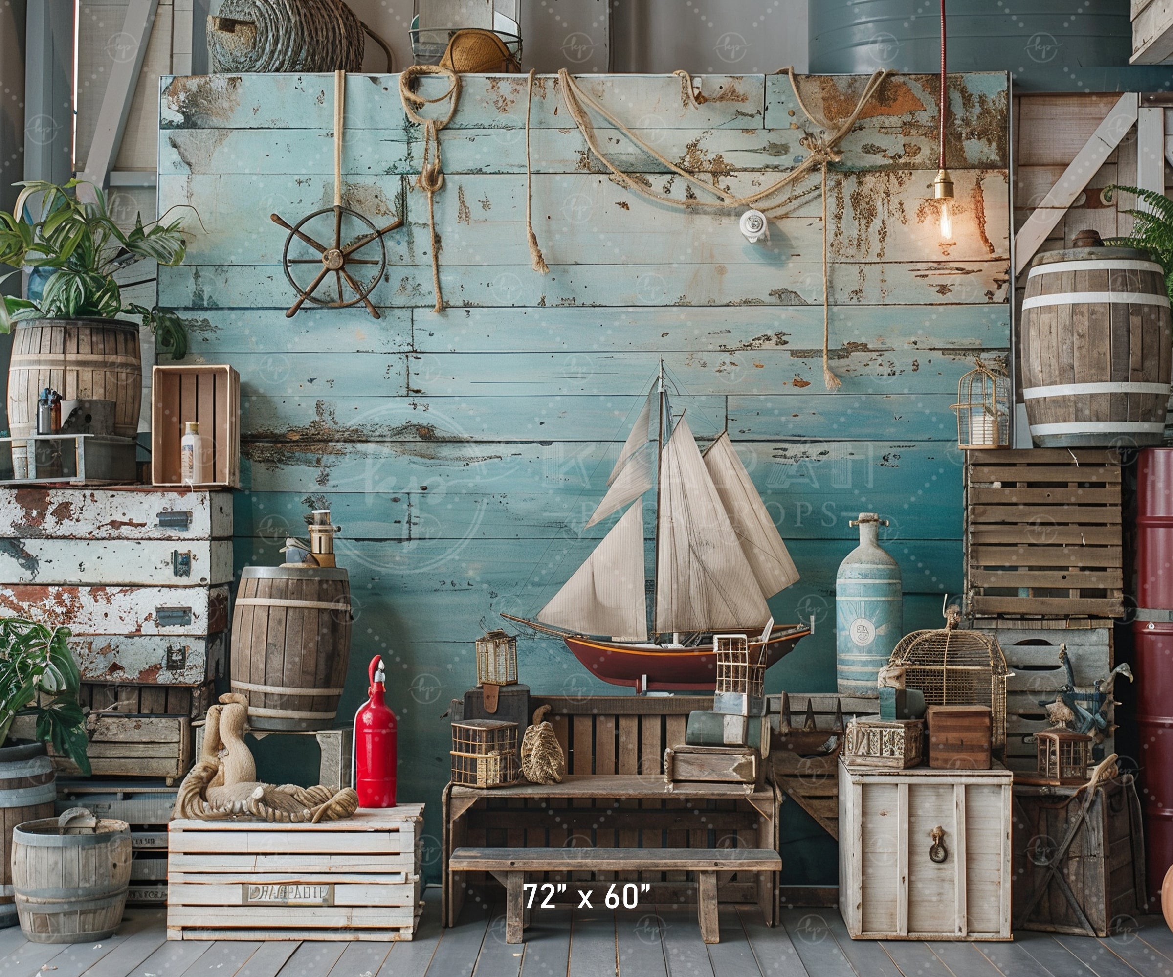 Nautical Vintage Haven Backdrop