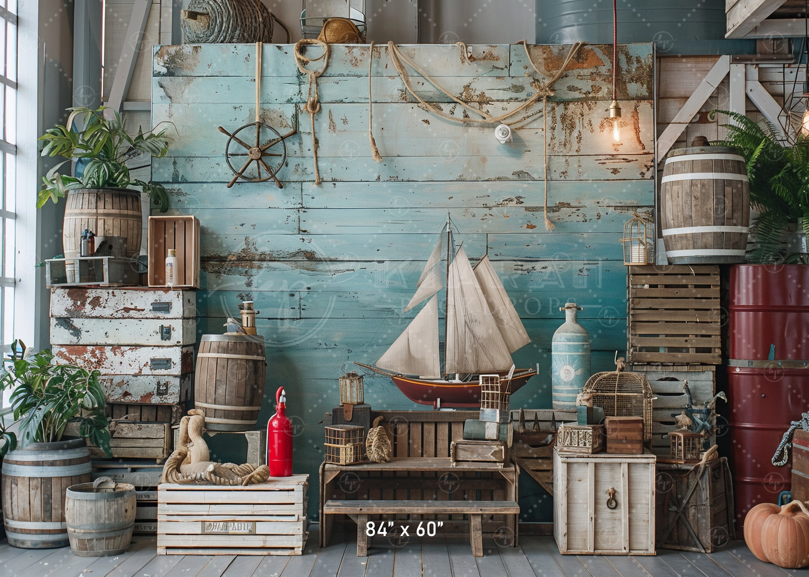 Nautical Vintage Haven Backdrop