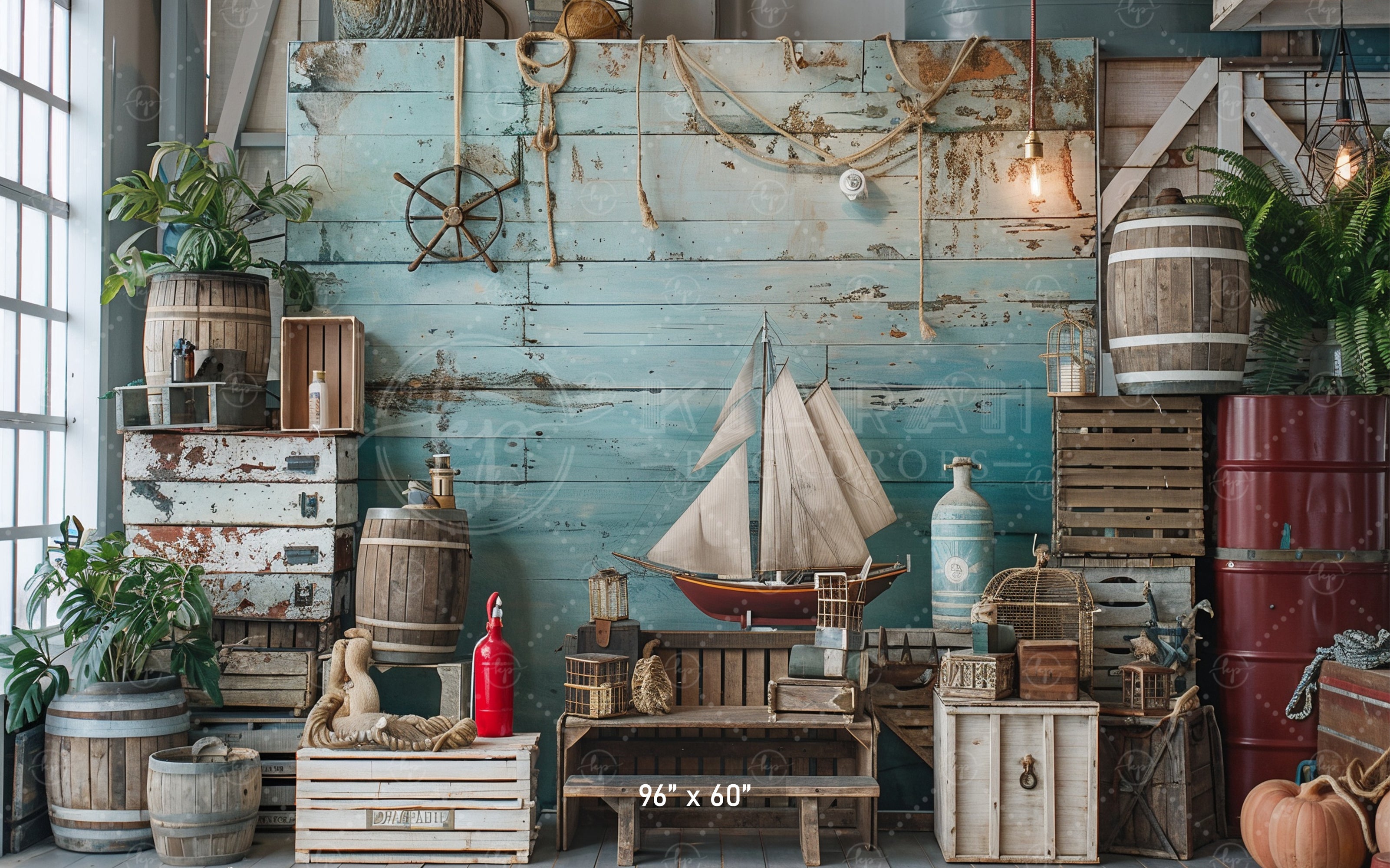 Nautical Vintage Haven Backdrop