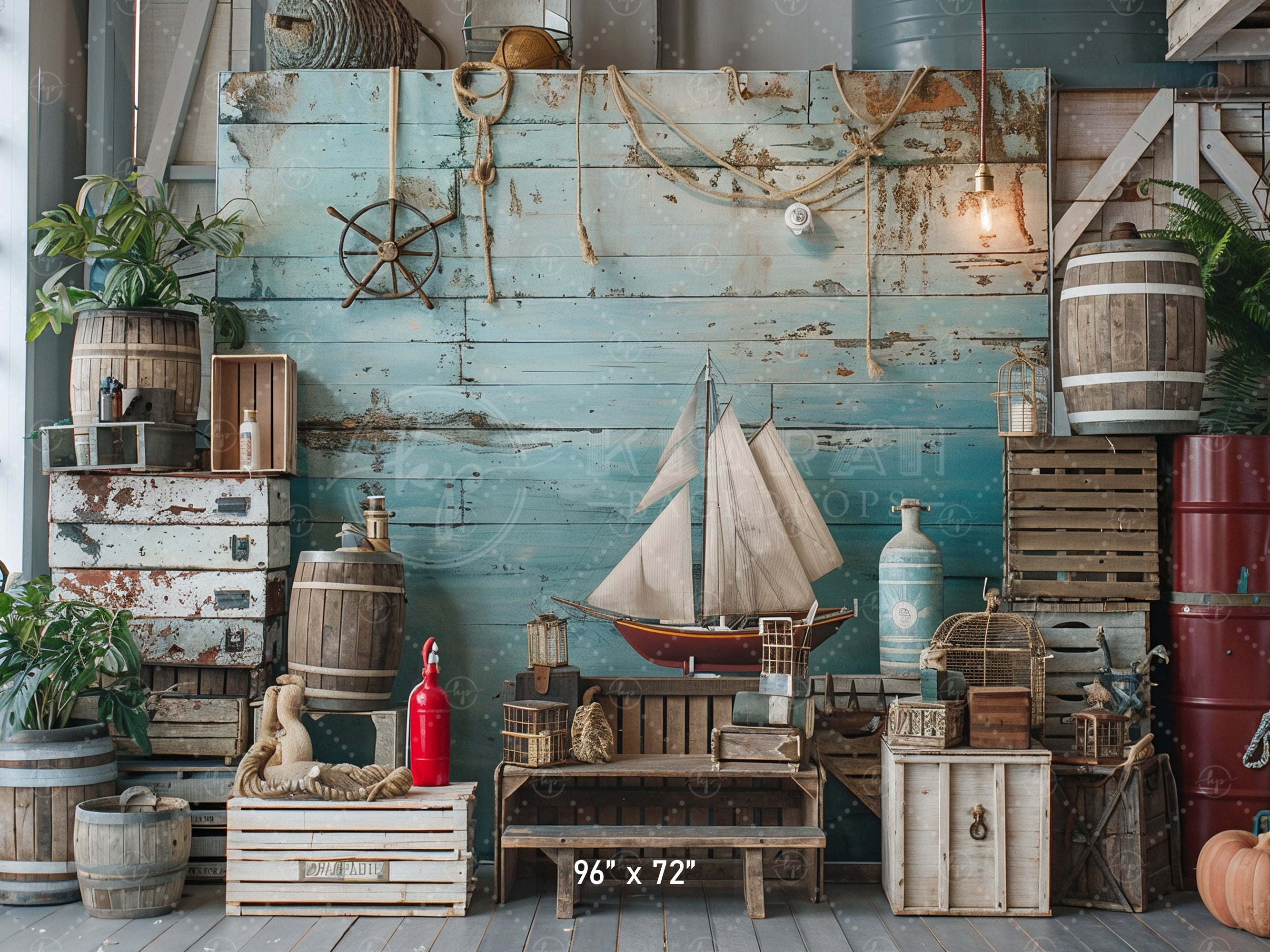 Nautical Vintage Haven Backdrop