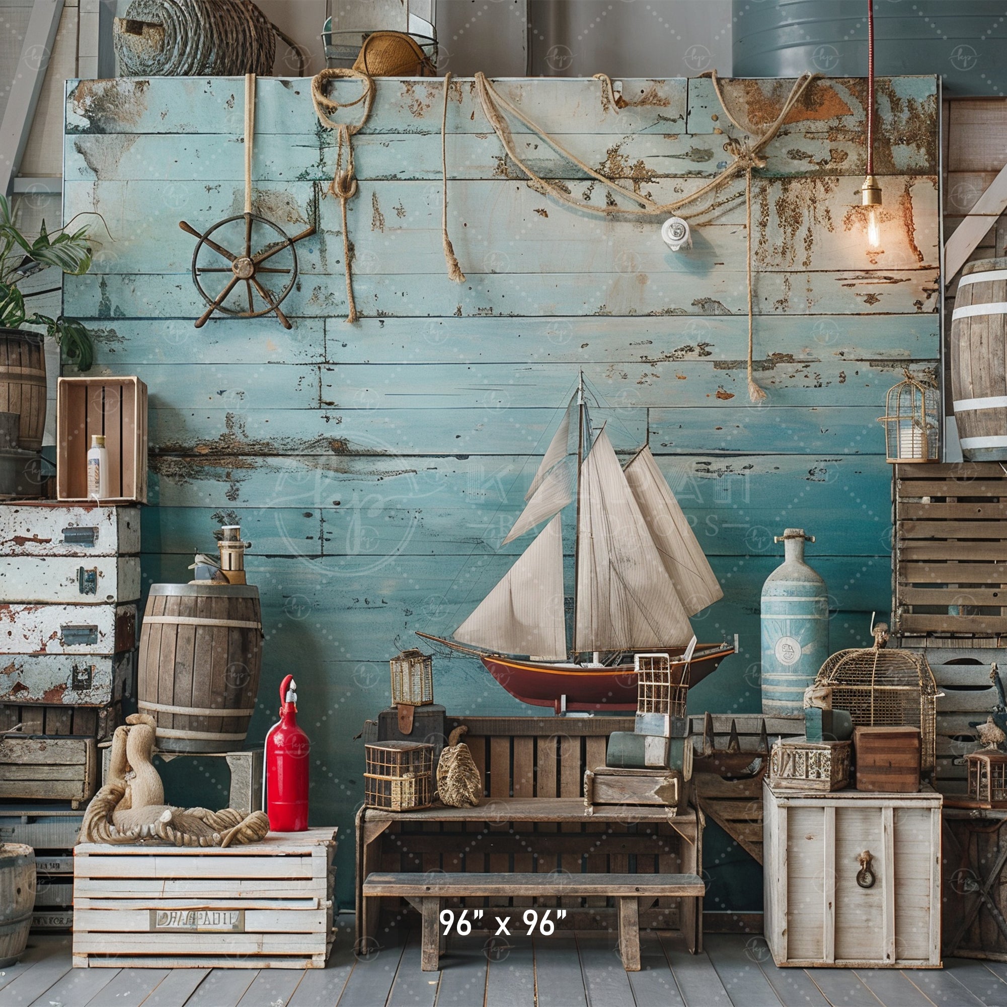 Nautical Vintage Haven Backdrop