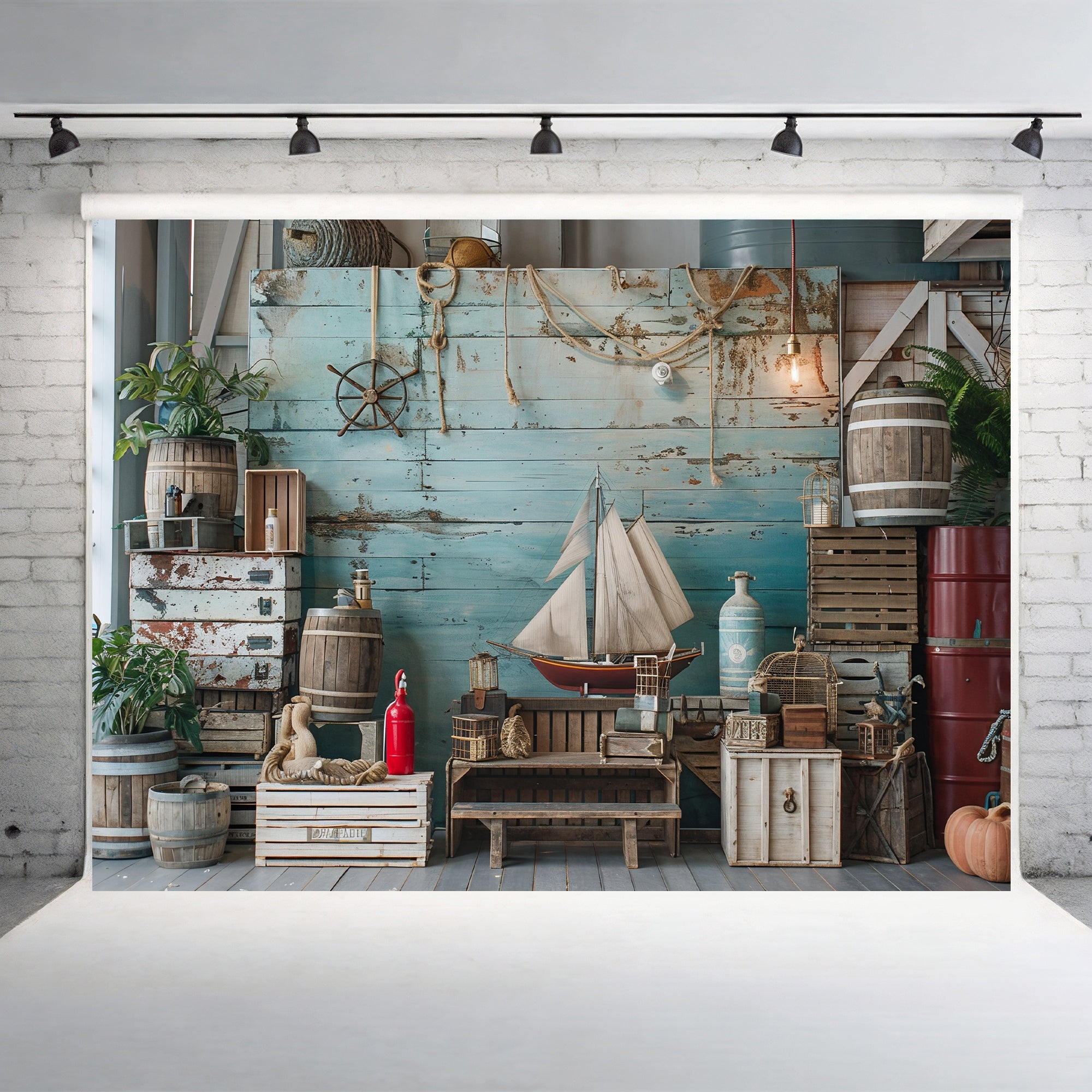 Nautical Vintage Haven Backdrop