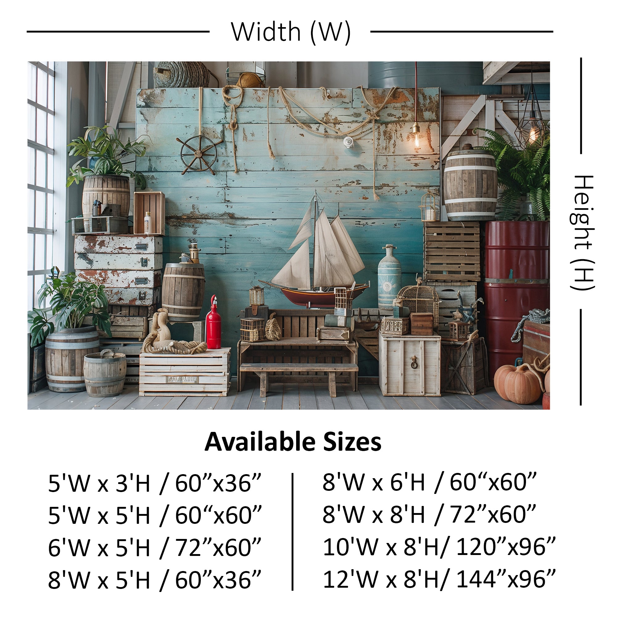 Nautical Vintage Haven Backdrop