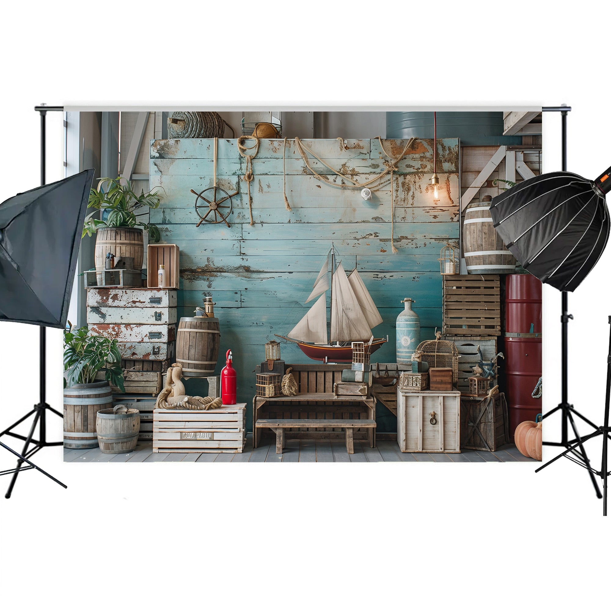 Nautical Vintage Haven Backdrop