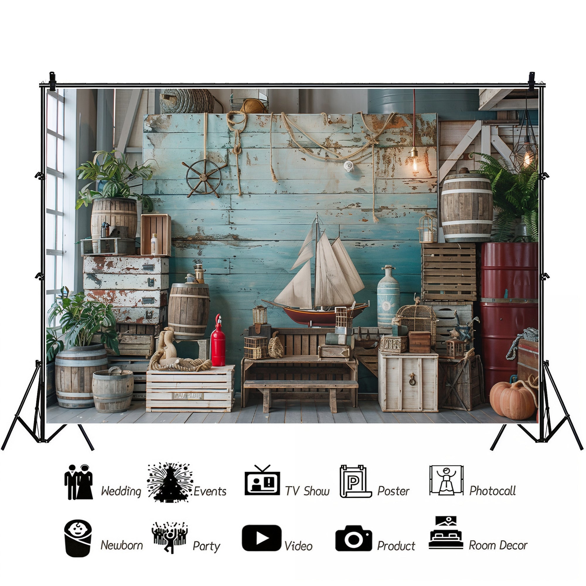 Nautical Vintage Haven Backdrop