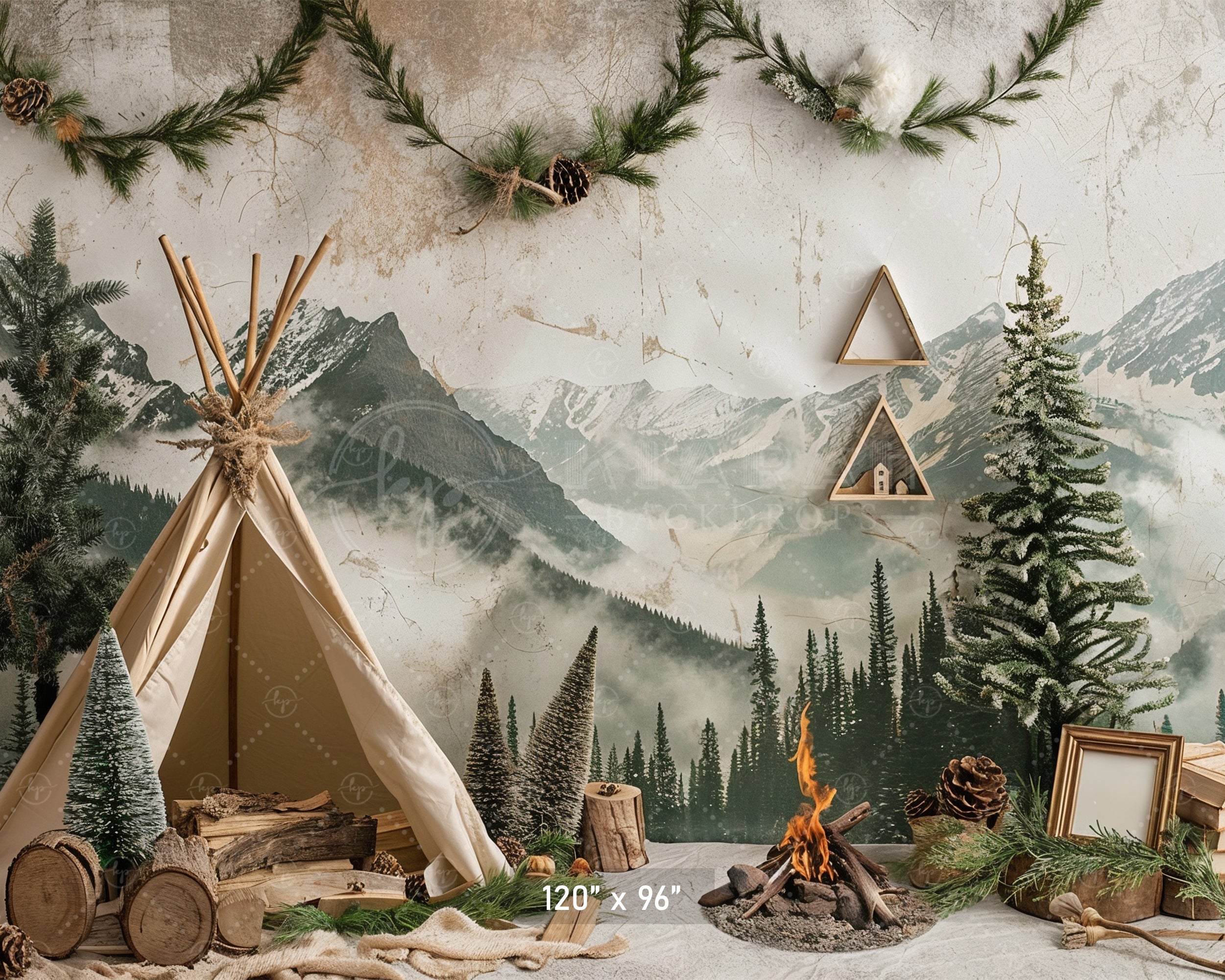 Rustic Mountain Wilderness Backdrop