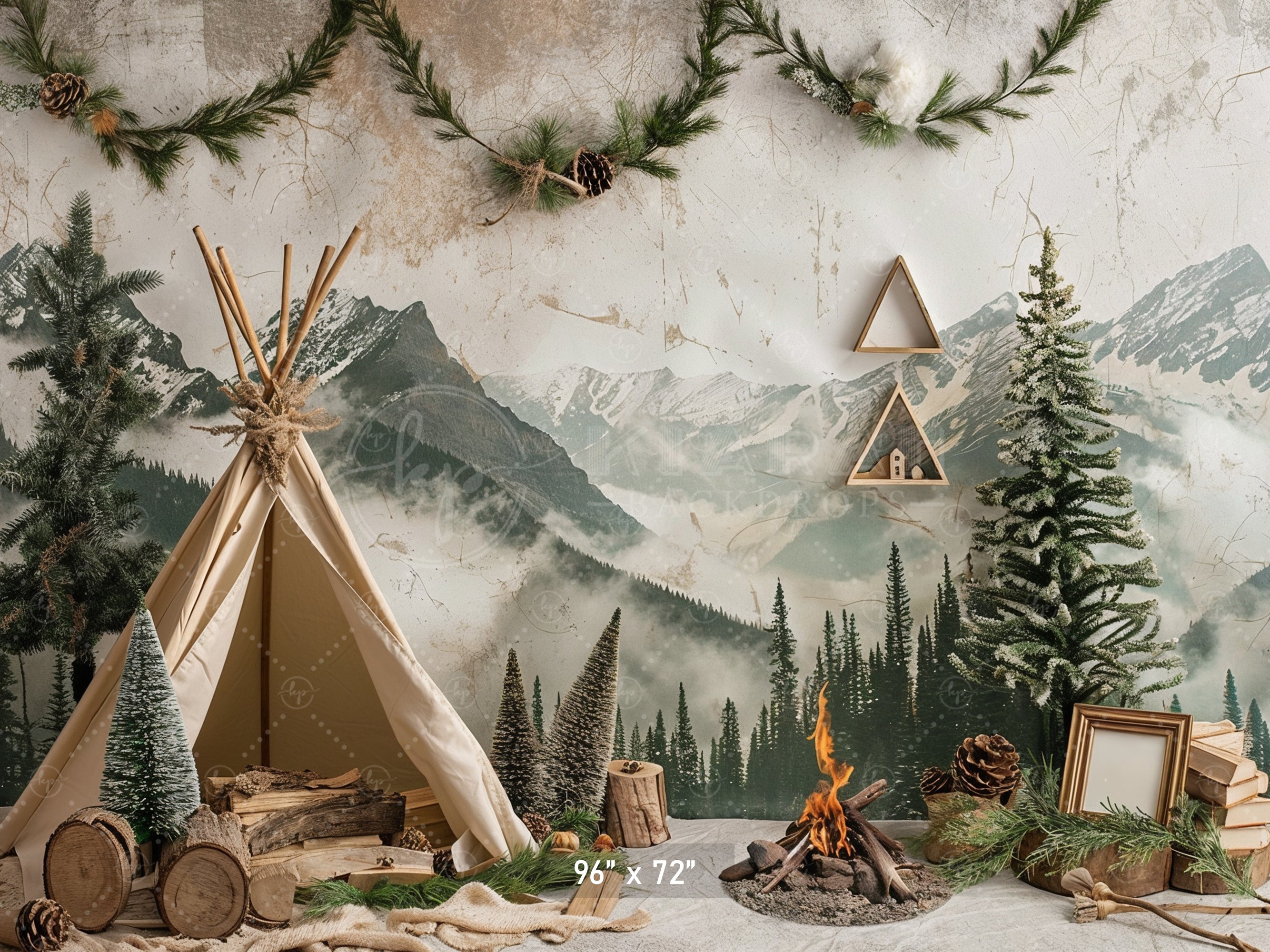 Rustic Mountain Wilderness Backdrop