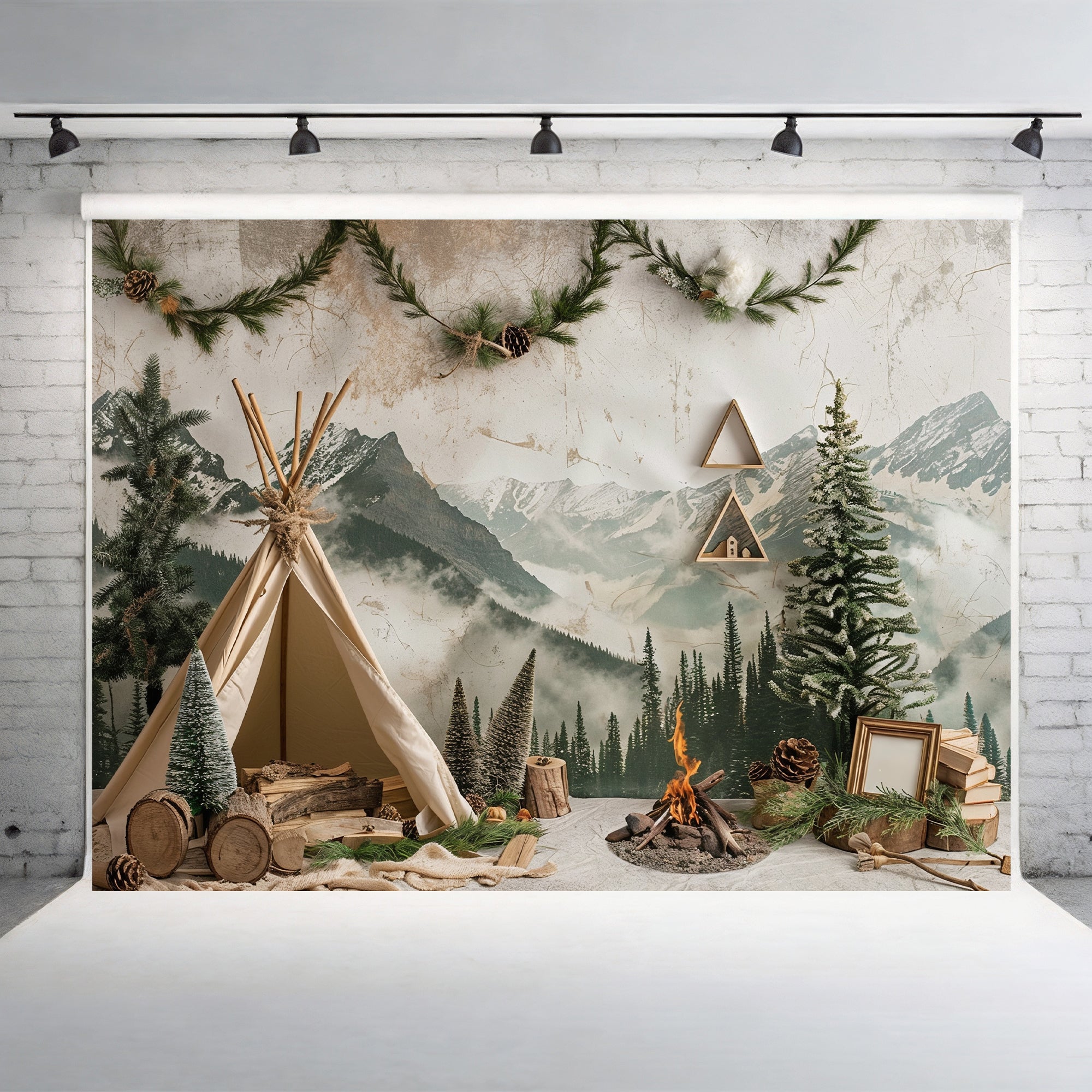 Rustic Mountain Wilderness Backdrop