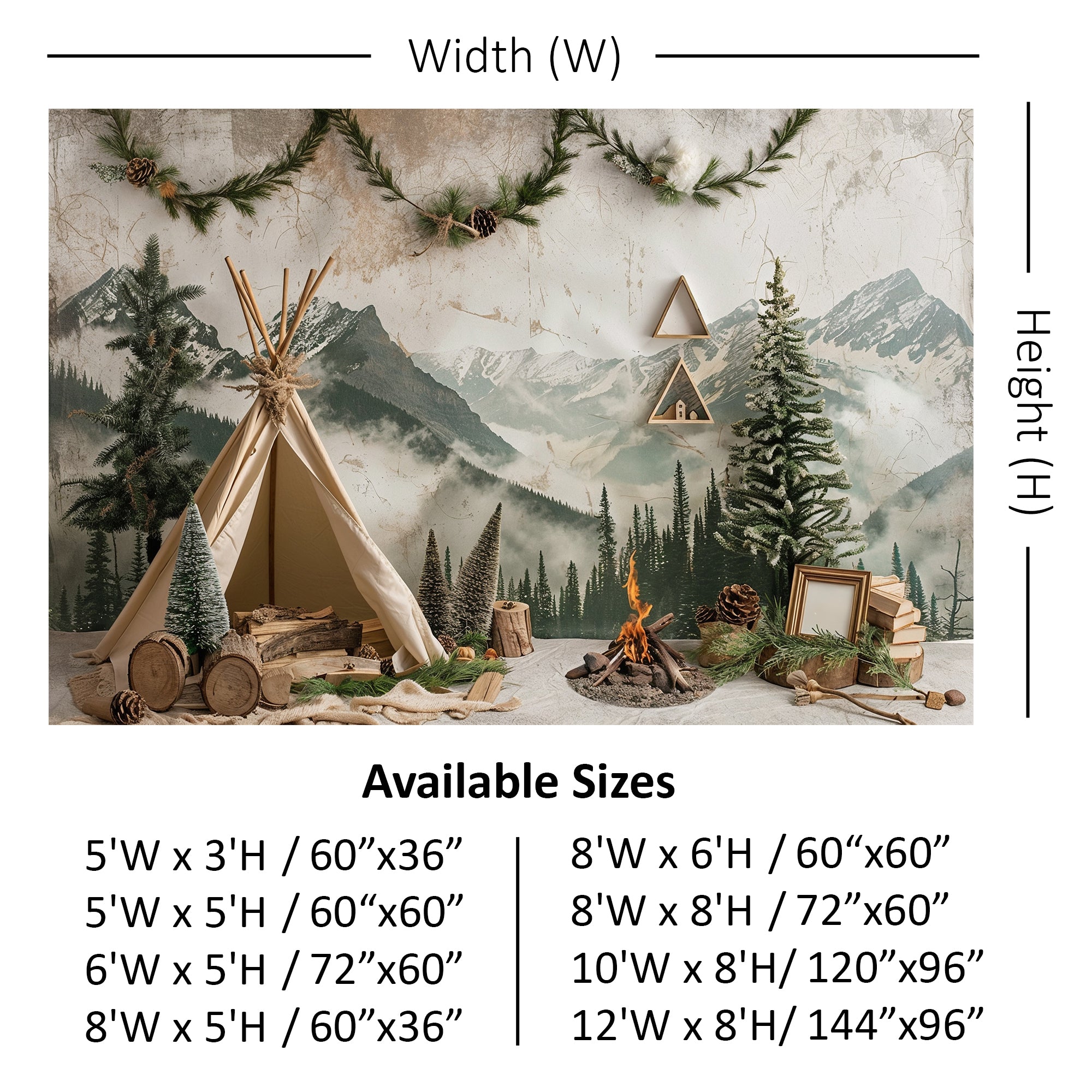 Rustic Mountain Wilderness Backdrop