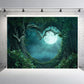 Moonlit Enchanted Heart Forest Backdrop