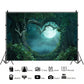 Moonlit Enchanted Heart Forest Backdrop