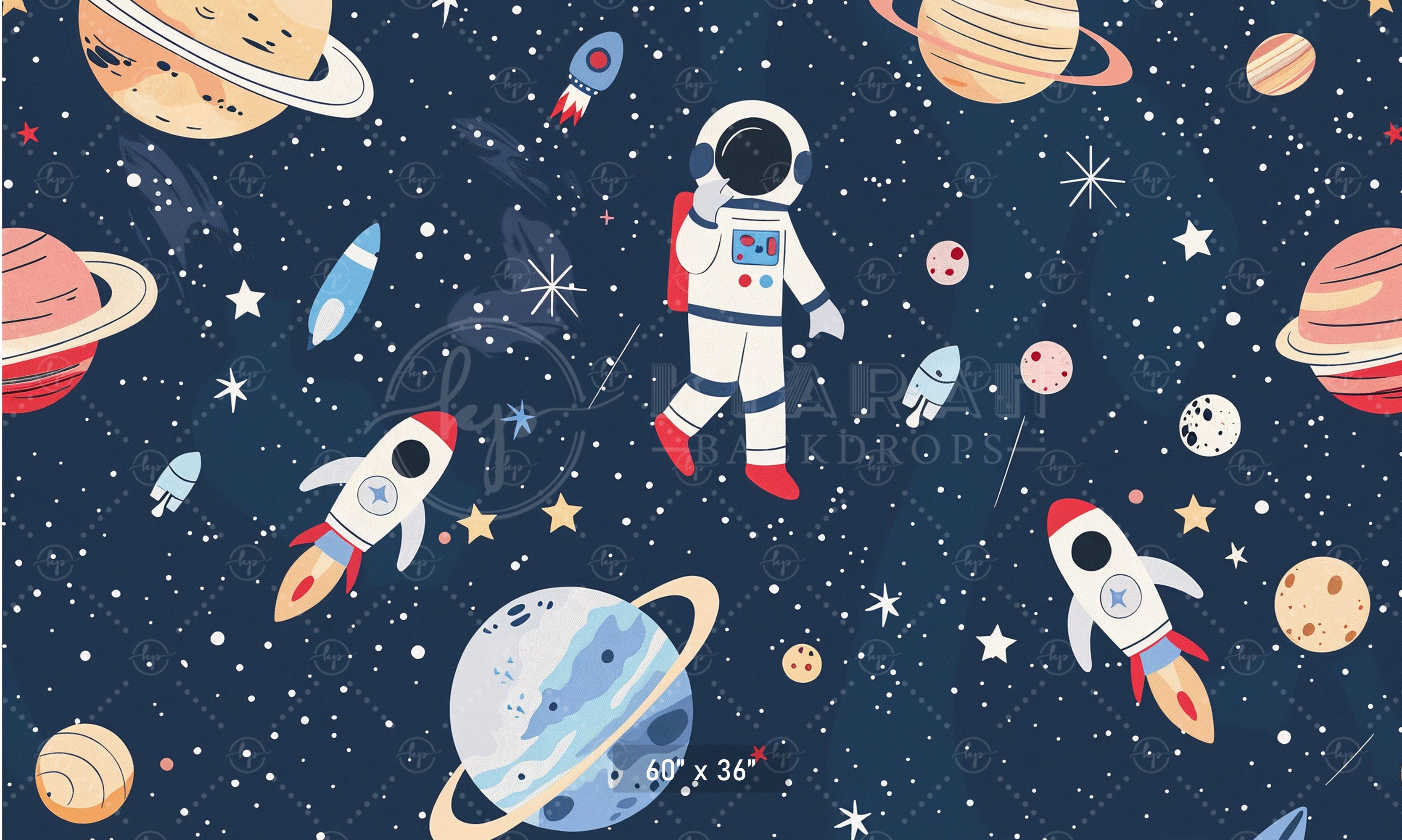 Space Explorer Astronaut Theme Backdrop