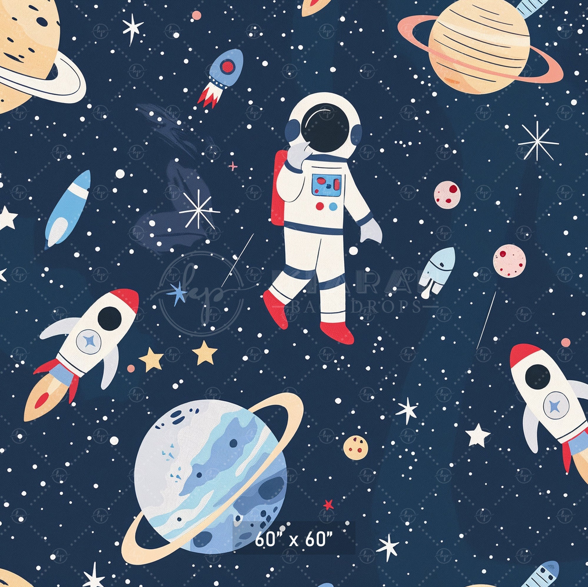 Space Explorer Astronaut Theme Backdrop