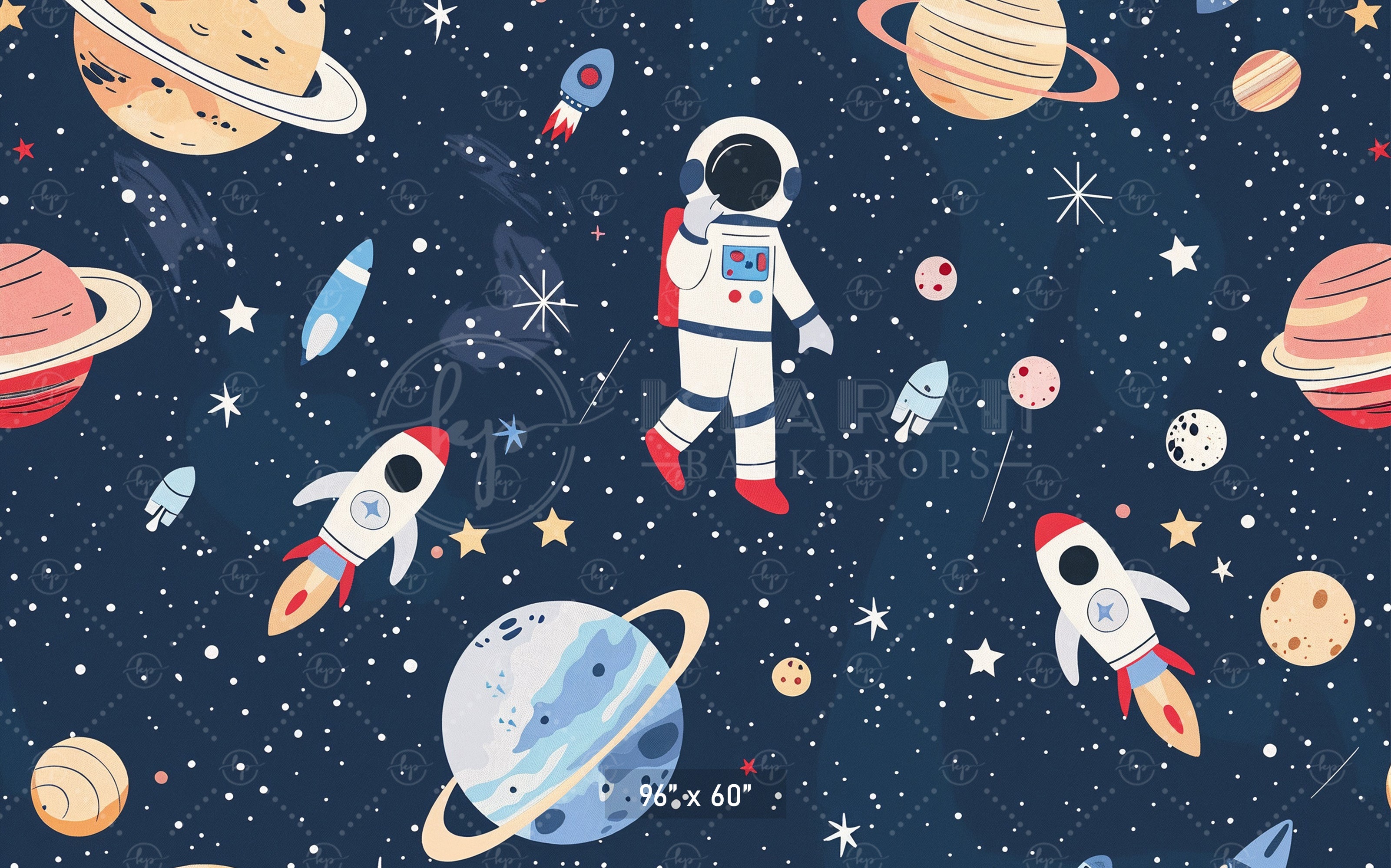 Space Explorer Astronaut Theme Backdrop