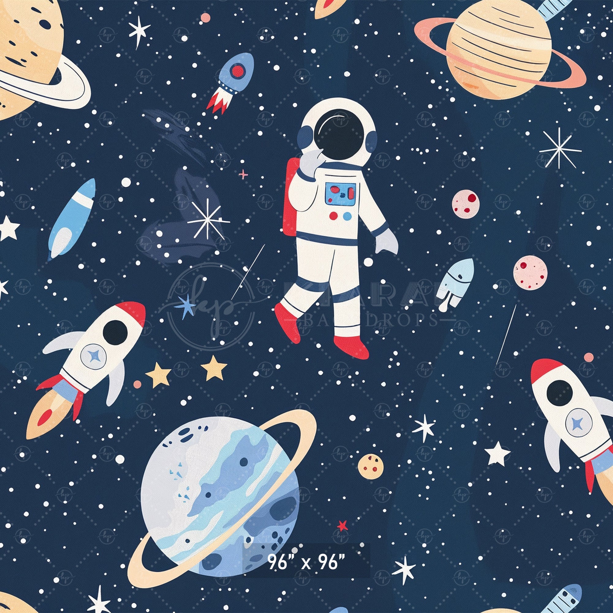 Space Explorer Astronaut Theme Backdrop