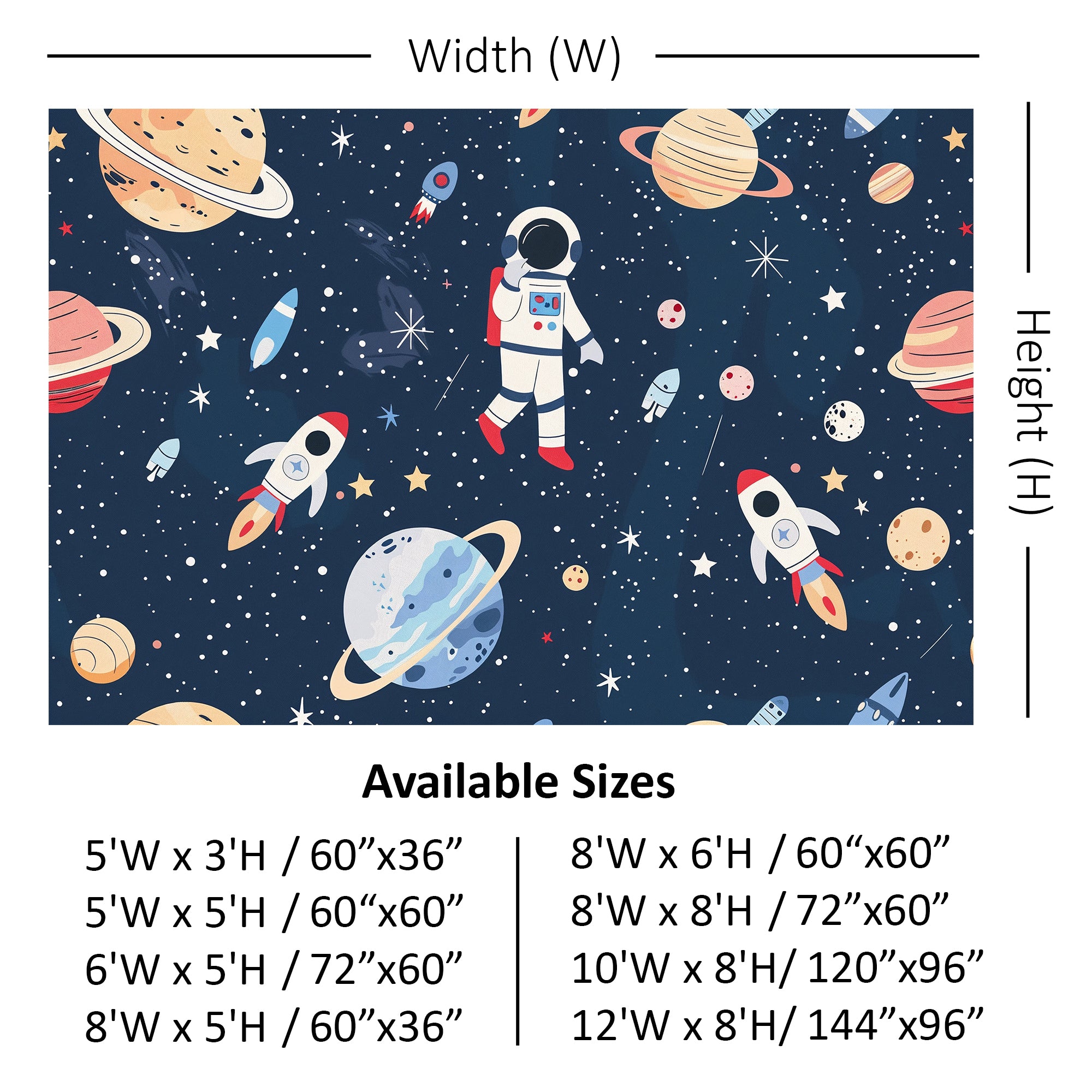Space Explorer Astronaut Theme Backdrop