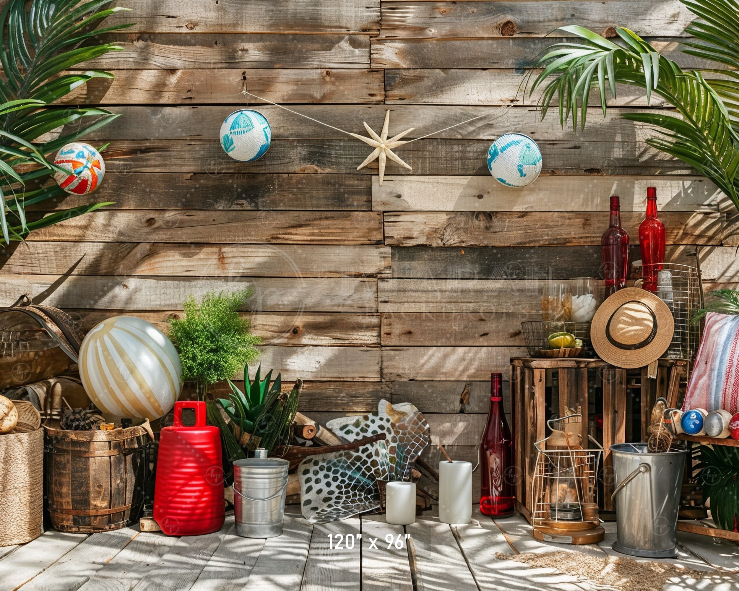 Rustic Tropical Vibes Backdrop