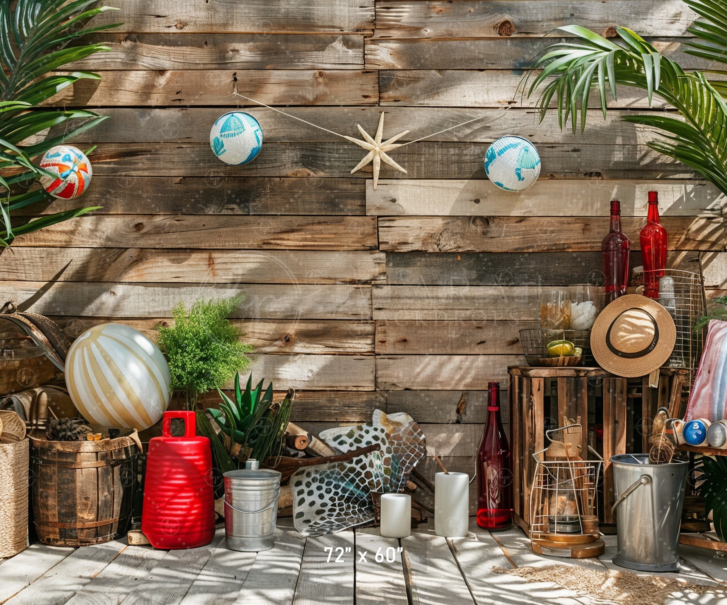 Rustic Tropical Vibes Backdrop