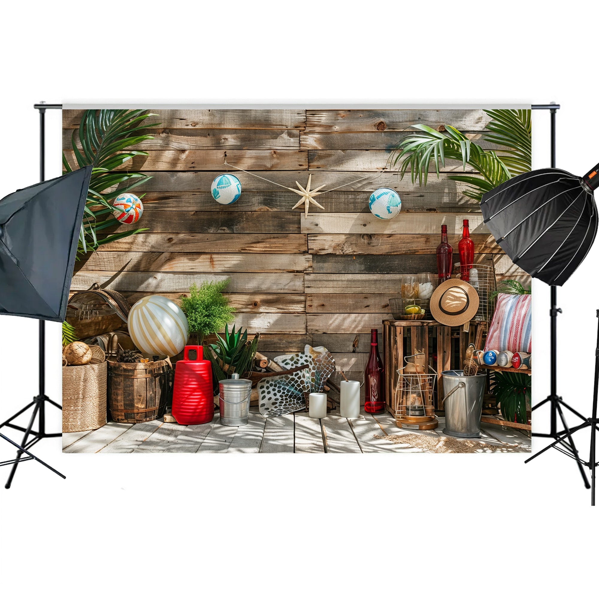 Rustic Tropical Vibes Backdrop