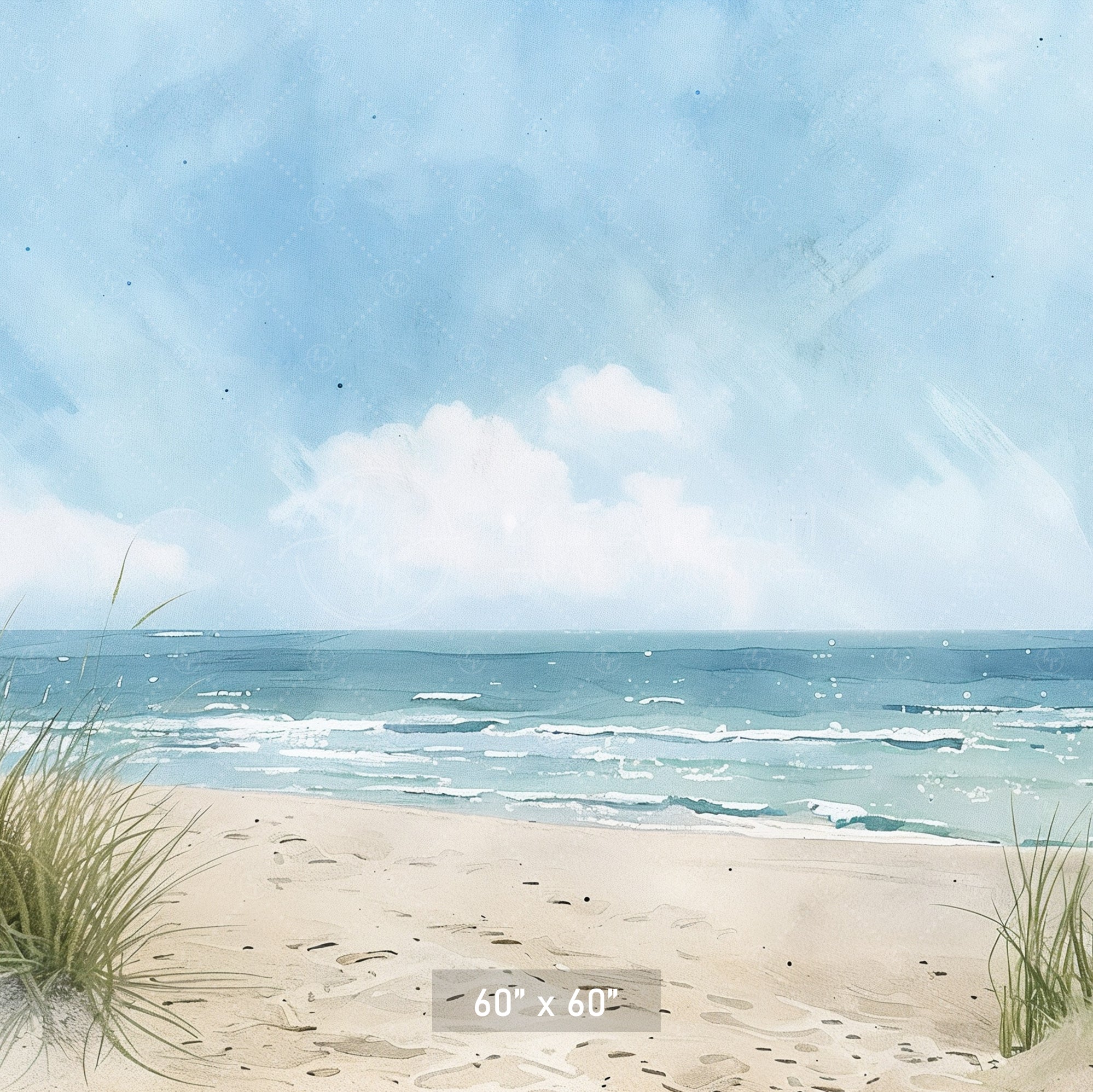 Serene Beach Scene Backdrop