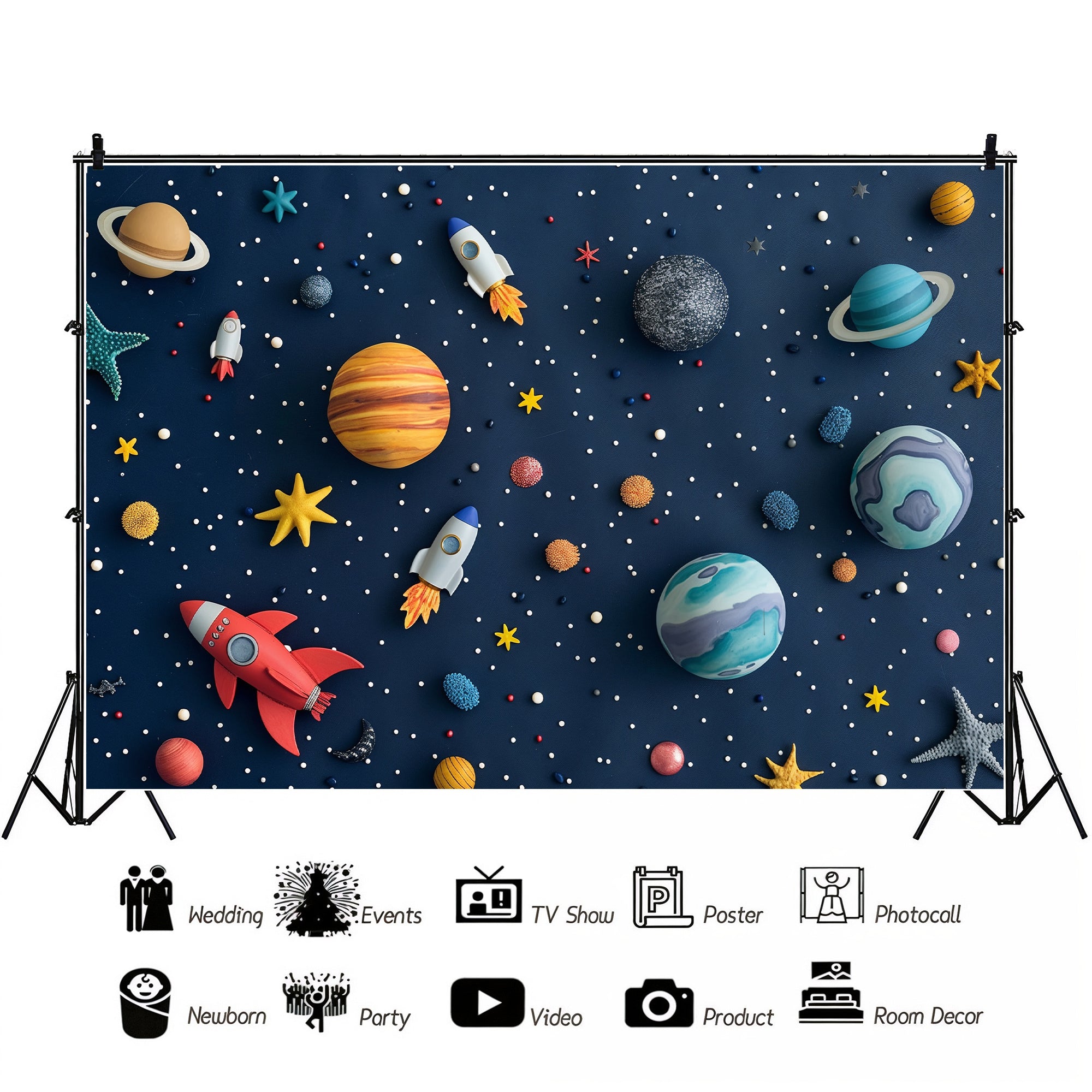 Outer Space Adventure Backdrop