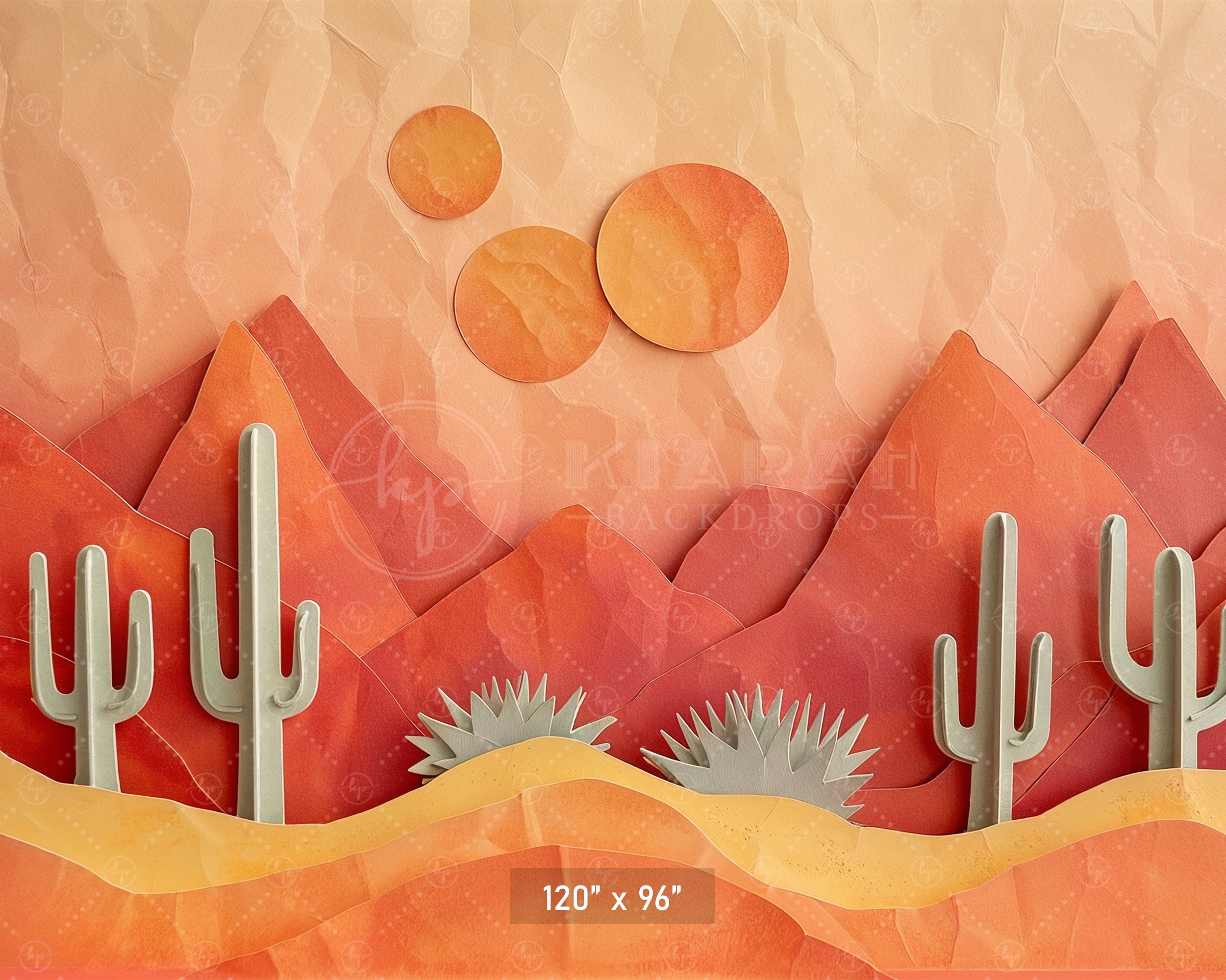 Abstract Desert Sunset Backdrop