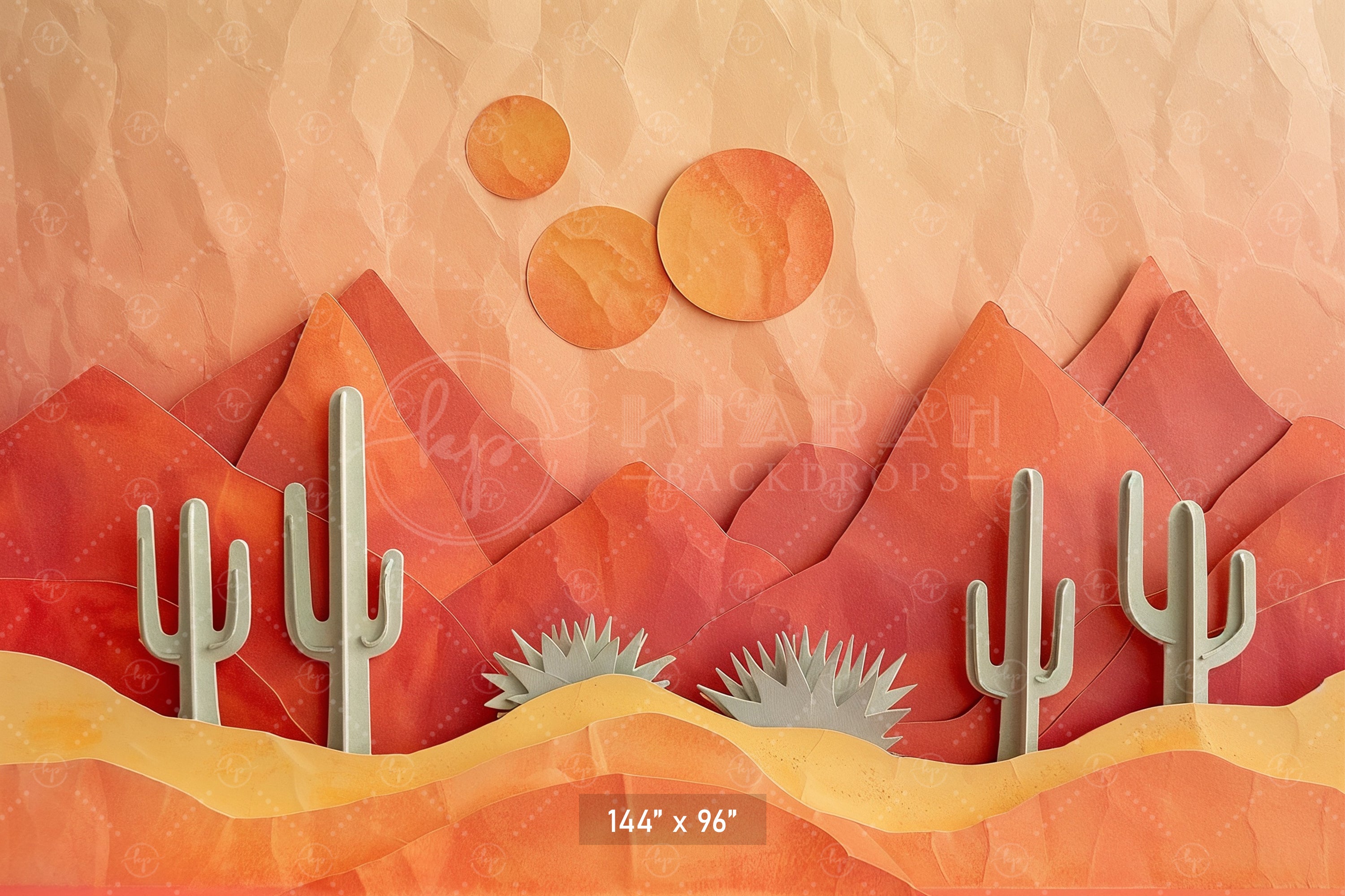 Abstract Desert Sunset Backdrop