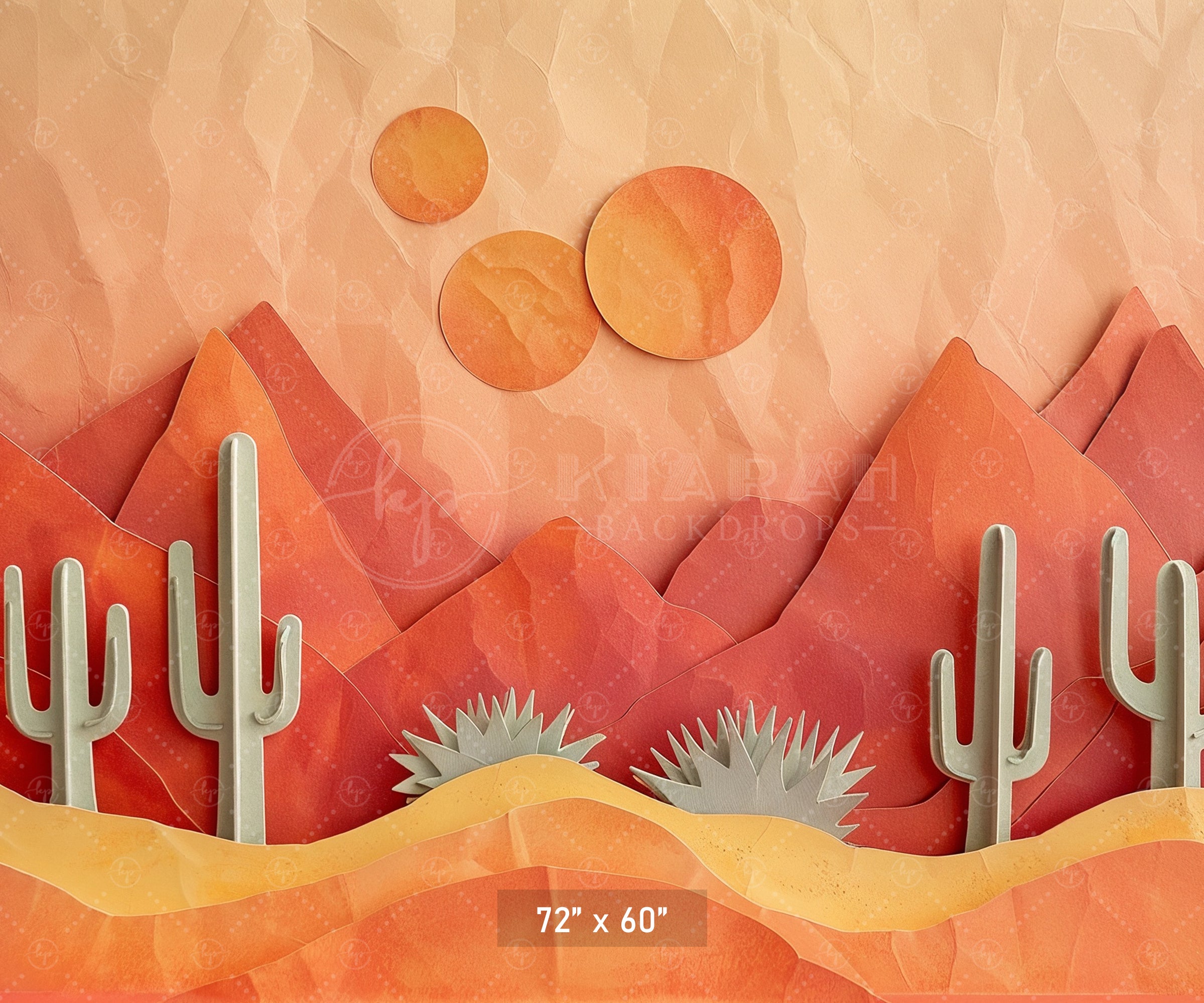 Abstract Desert Sunset Backdrop