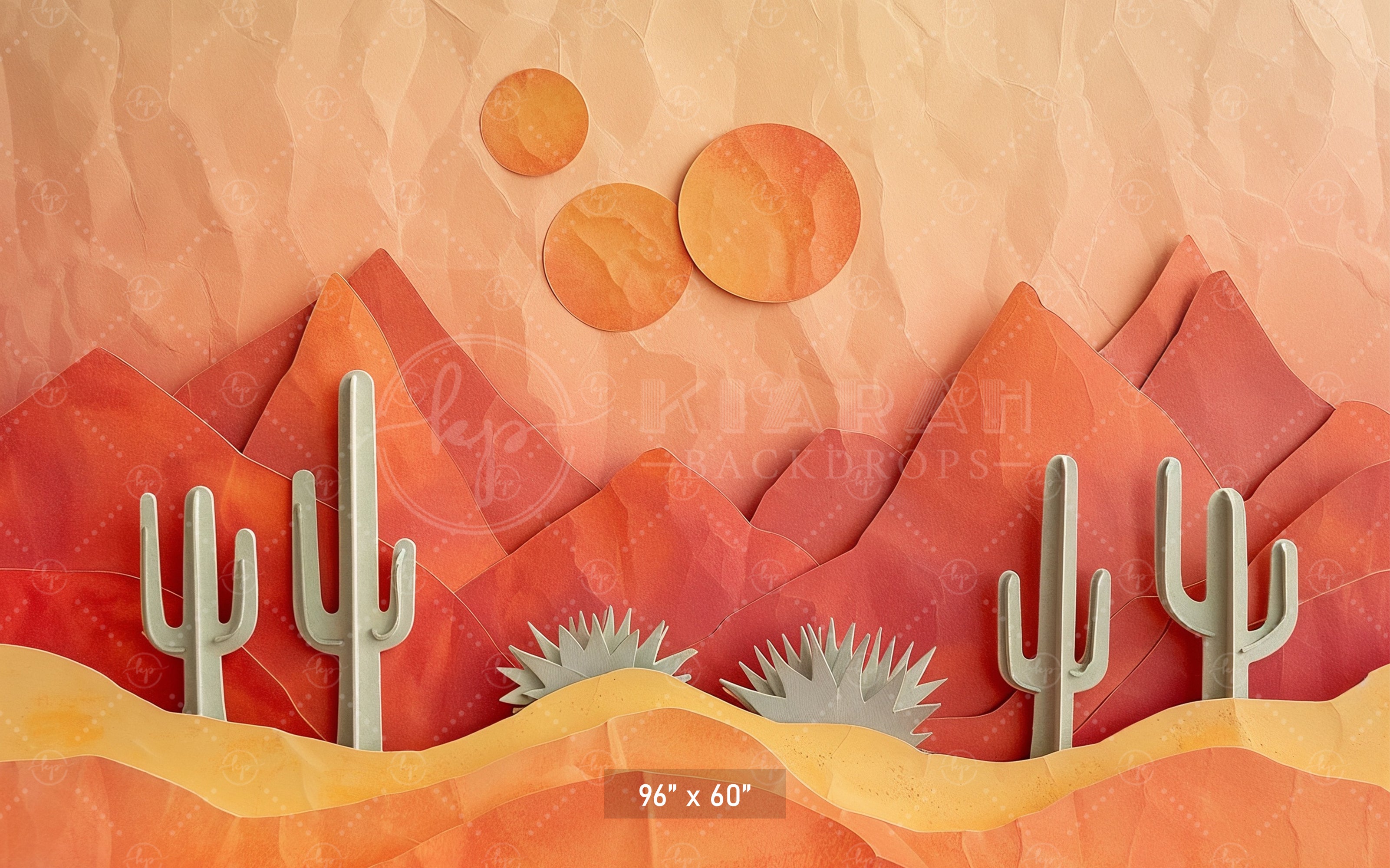 Abstract Desert Sunset Backdrop