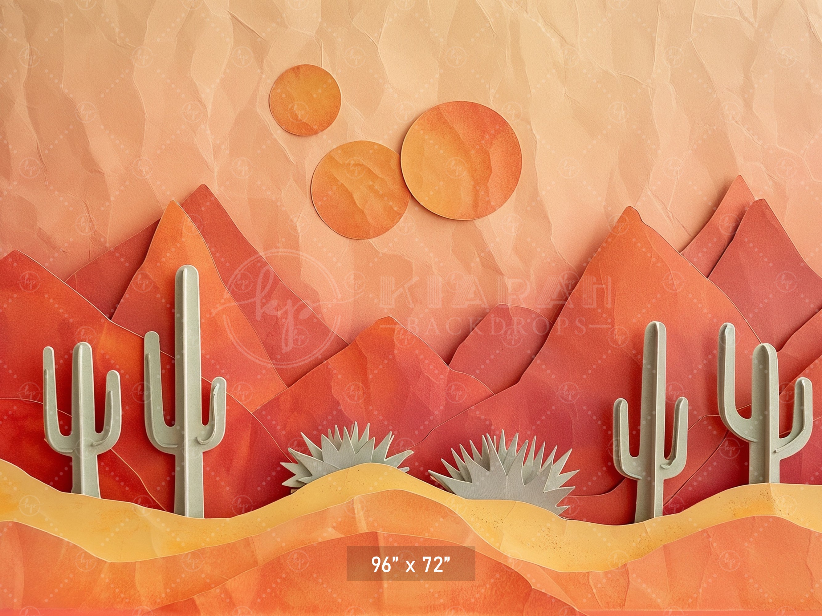 Abstract Desert Sunset Backdrop