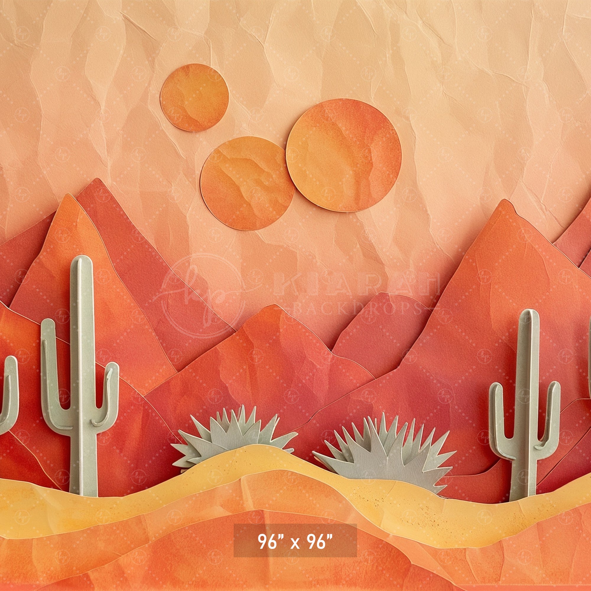 Abstract Desert Sunset Backdrop