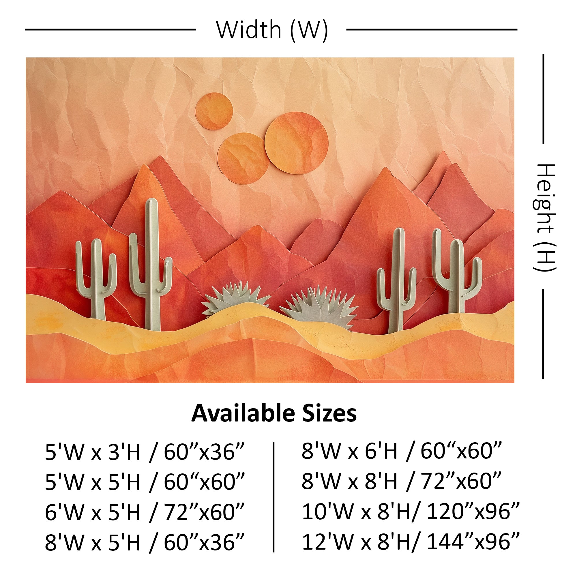 Abstract Desert Sunset Backdrop