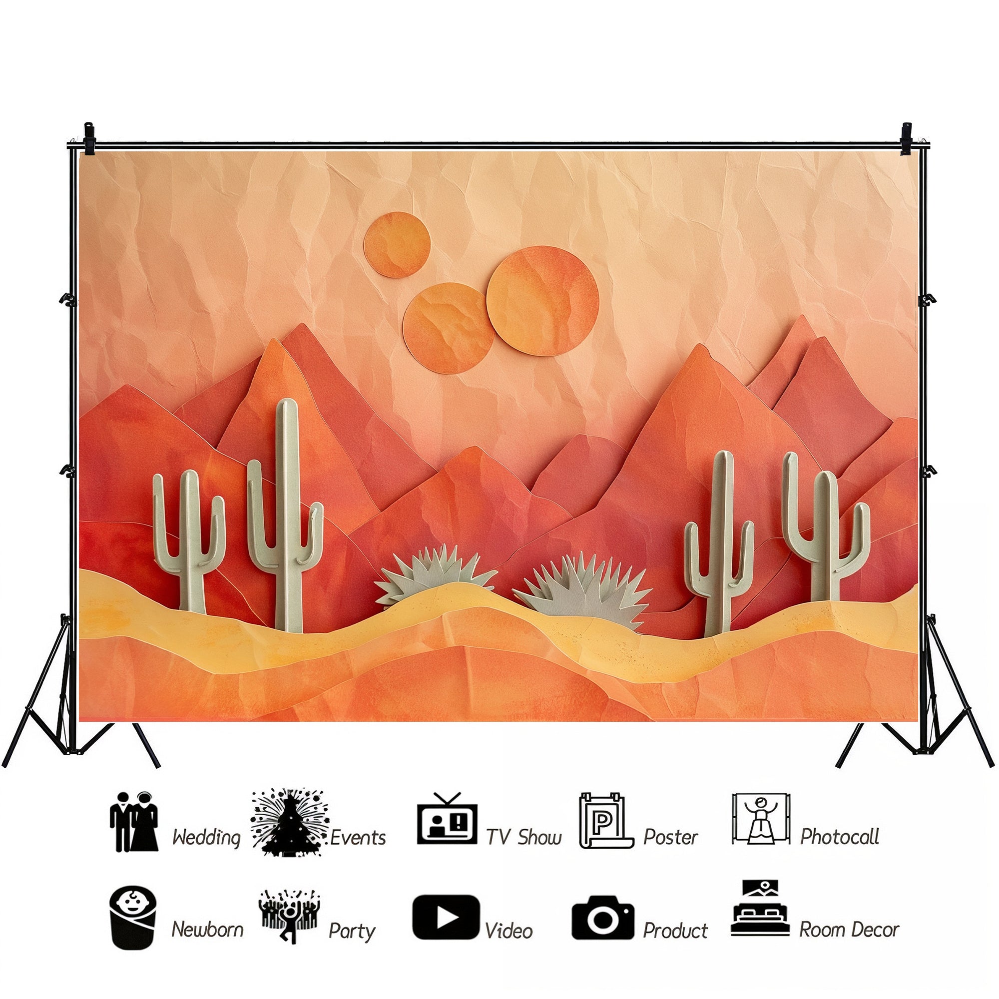 Abstract Desert Sunset Backdrop