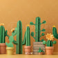 Colorful Cactus Garden Backdrop