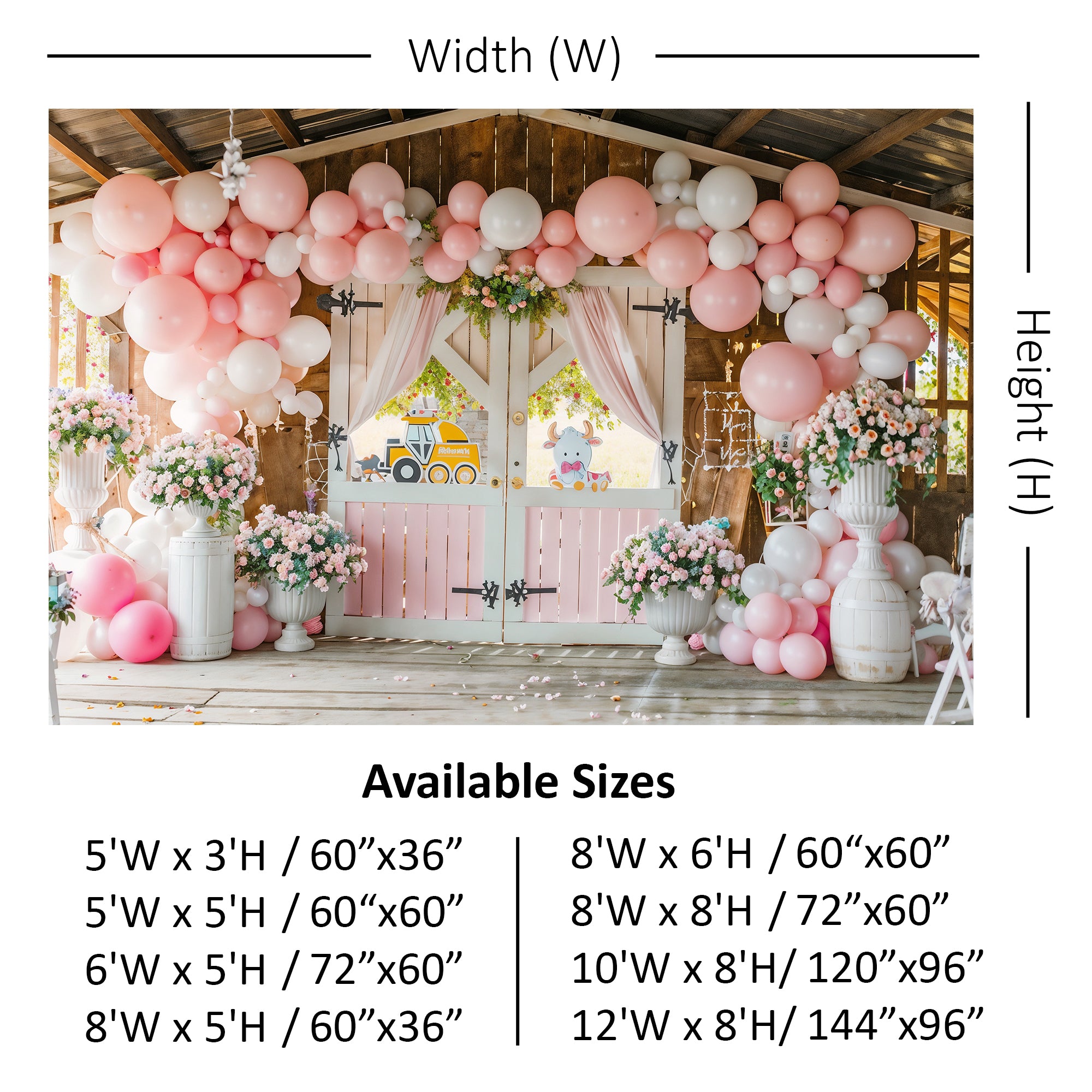 Charming Pastel Farmhouse Entrance Backdrop