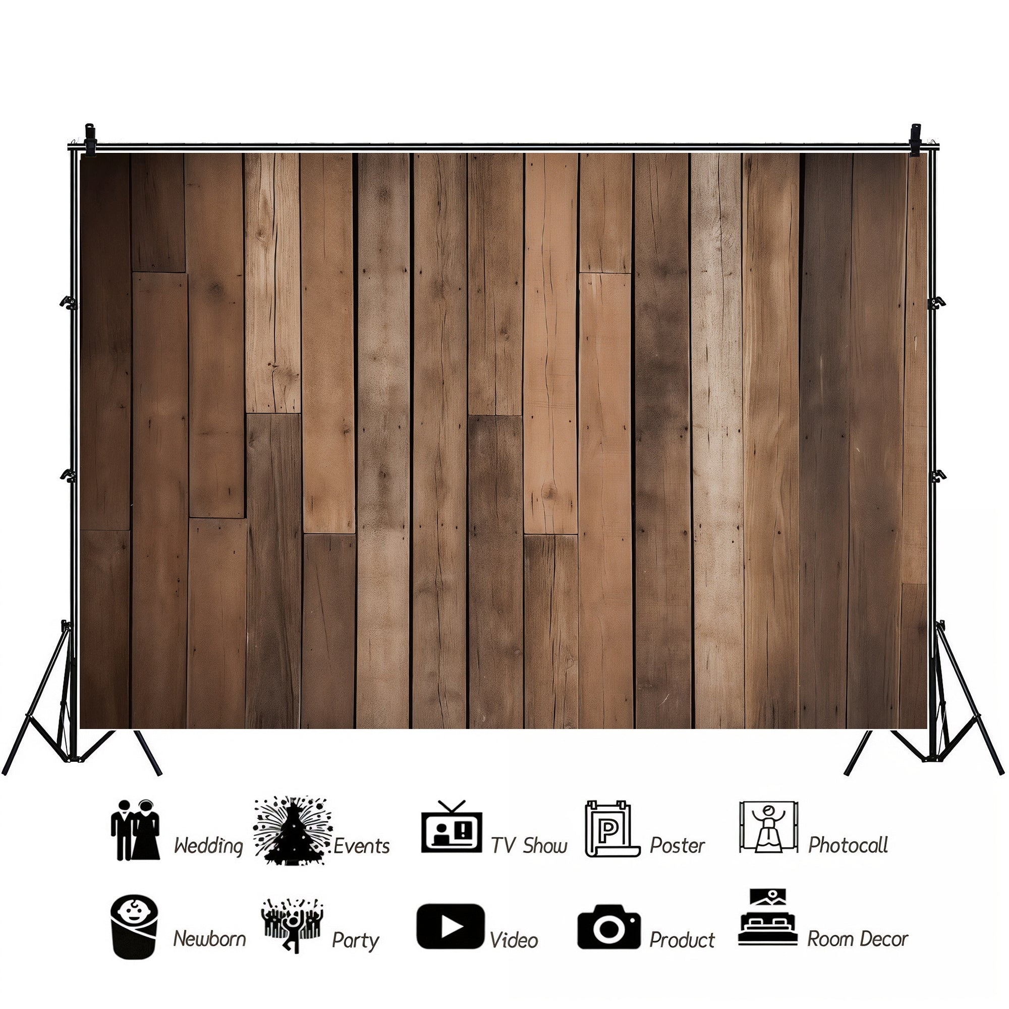 Rustic Timber Wall Backdrop
