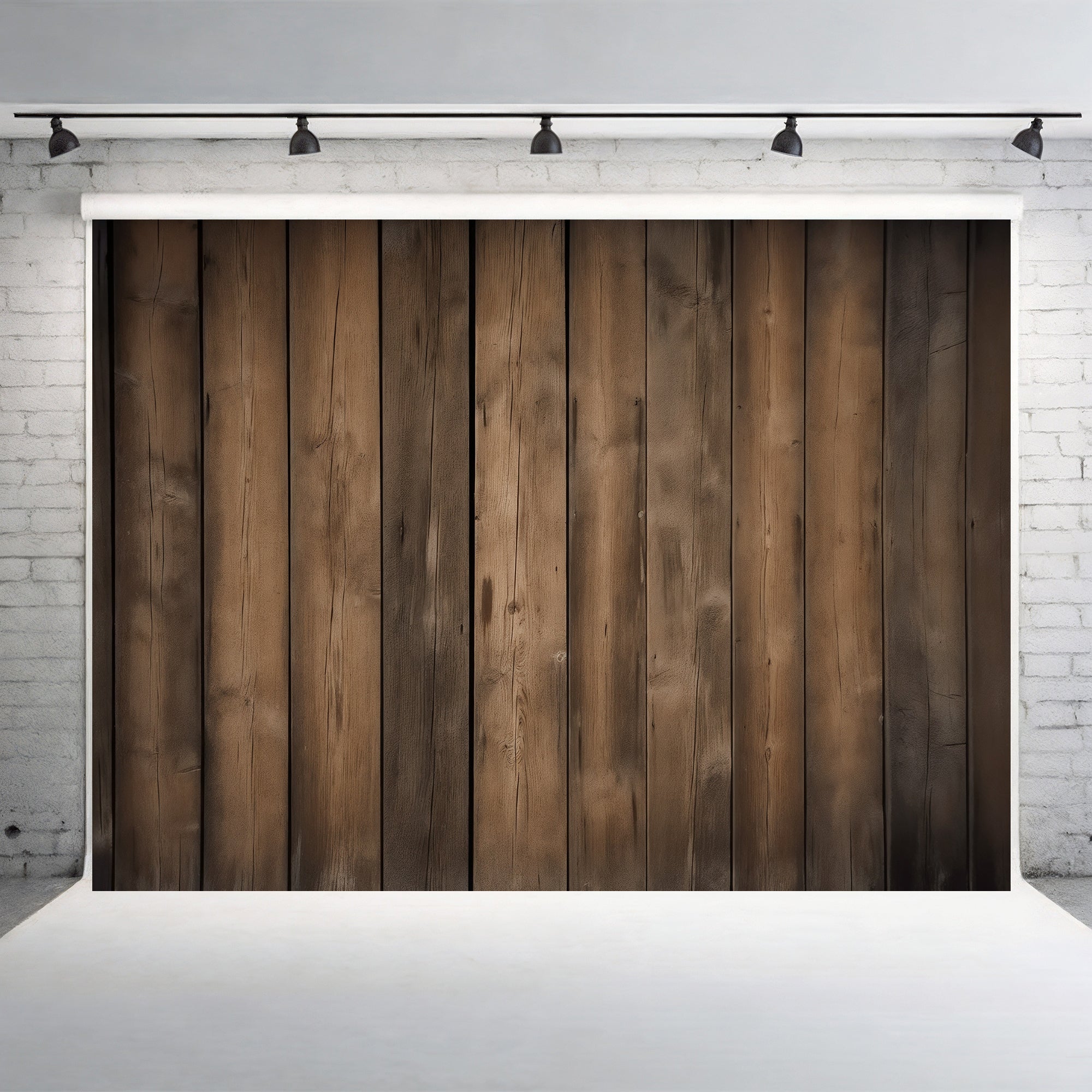 Classic Dark Wood Planks Backdrop