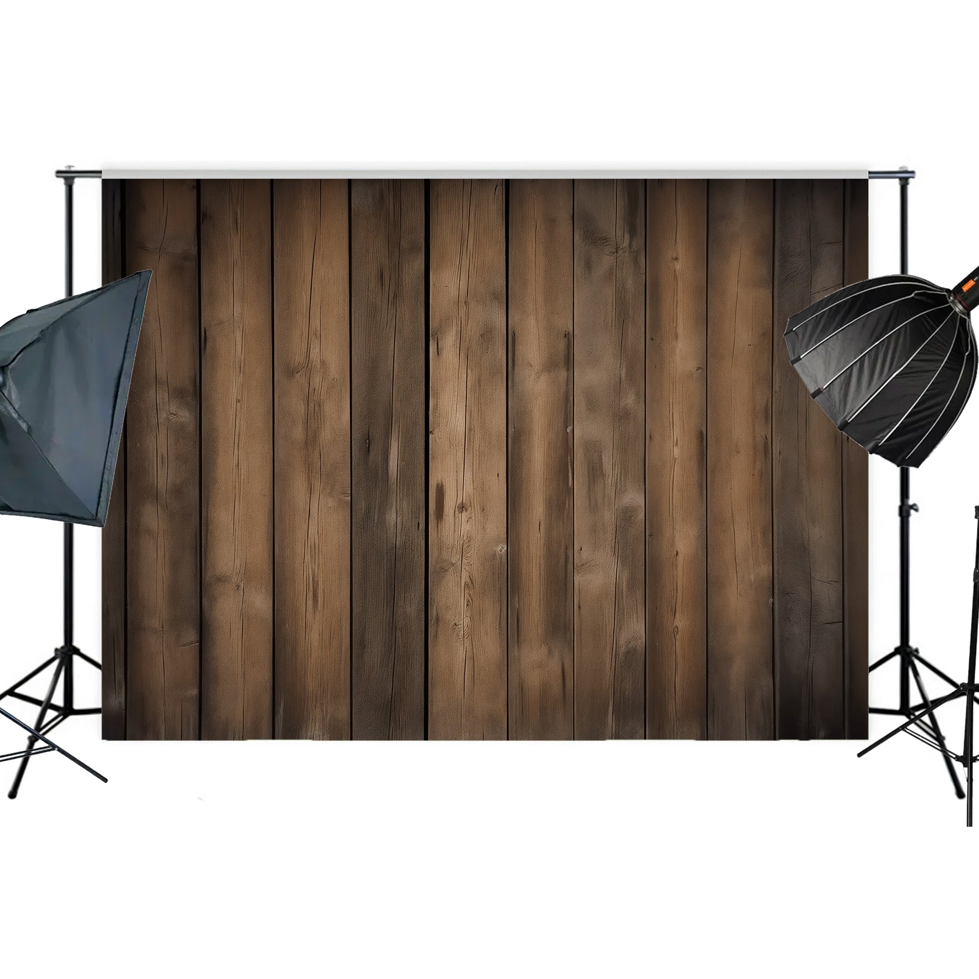 Classic Dark Wood Planks Backdrop