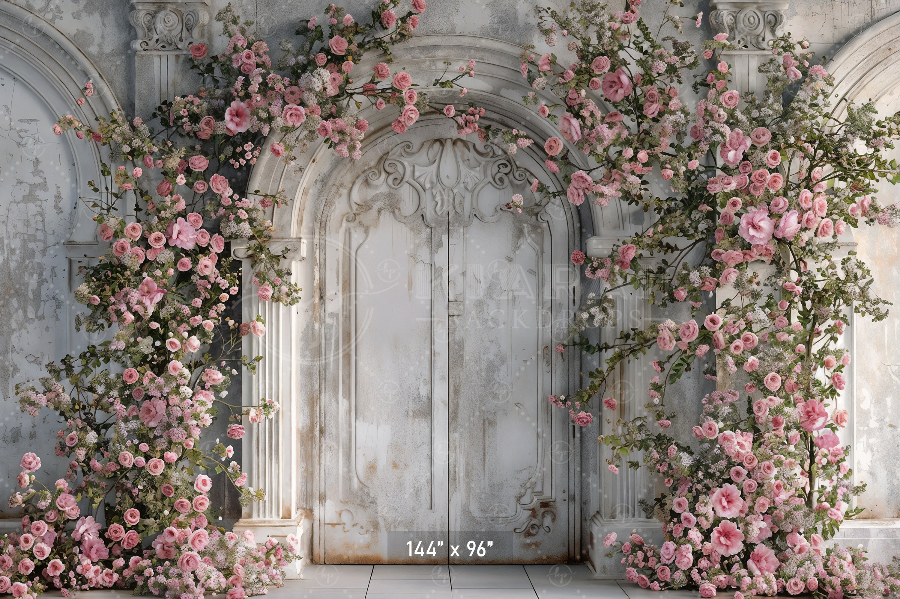 Enchanted Floral Doorway Backdrop