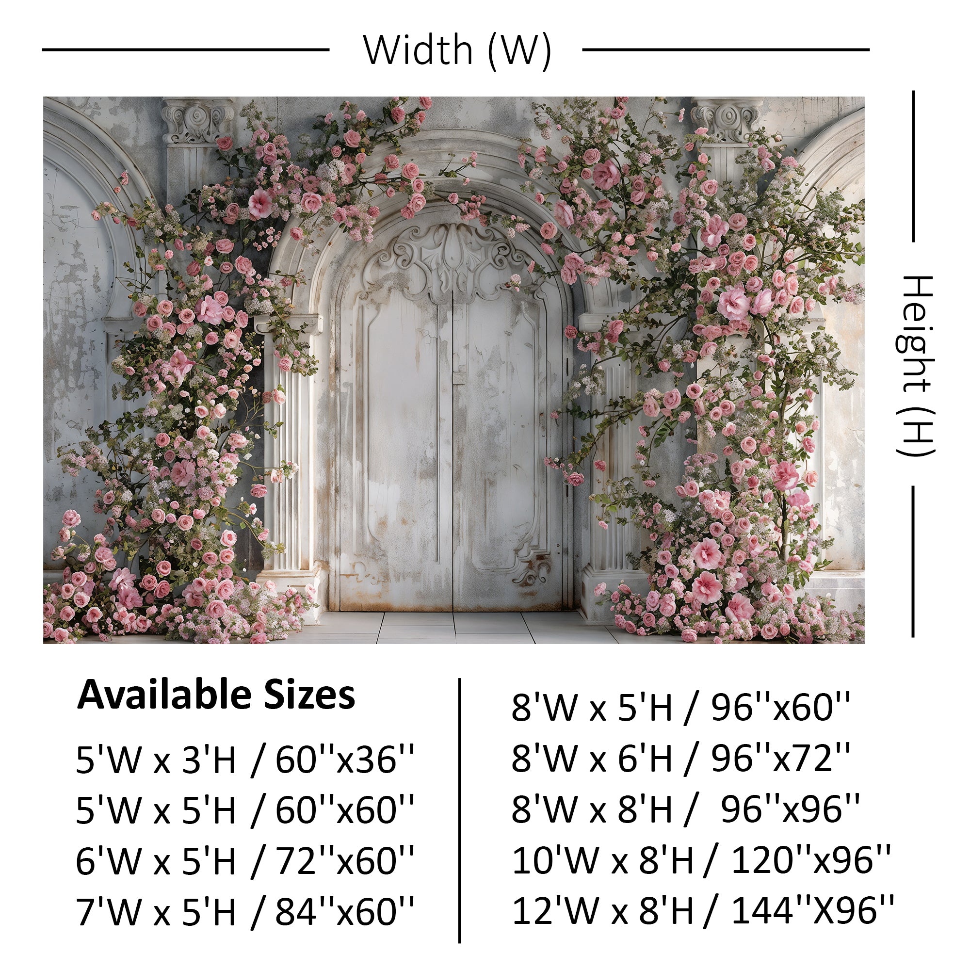 Enchanted Floral Doorway Backdrop