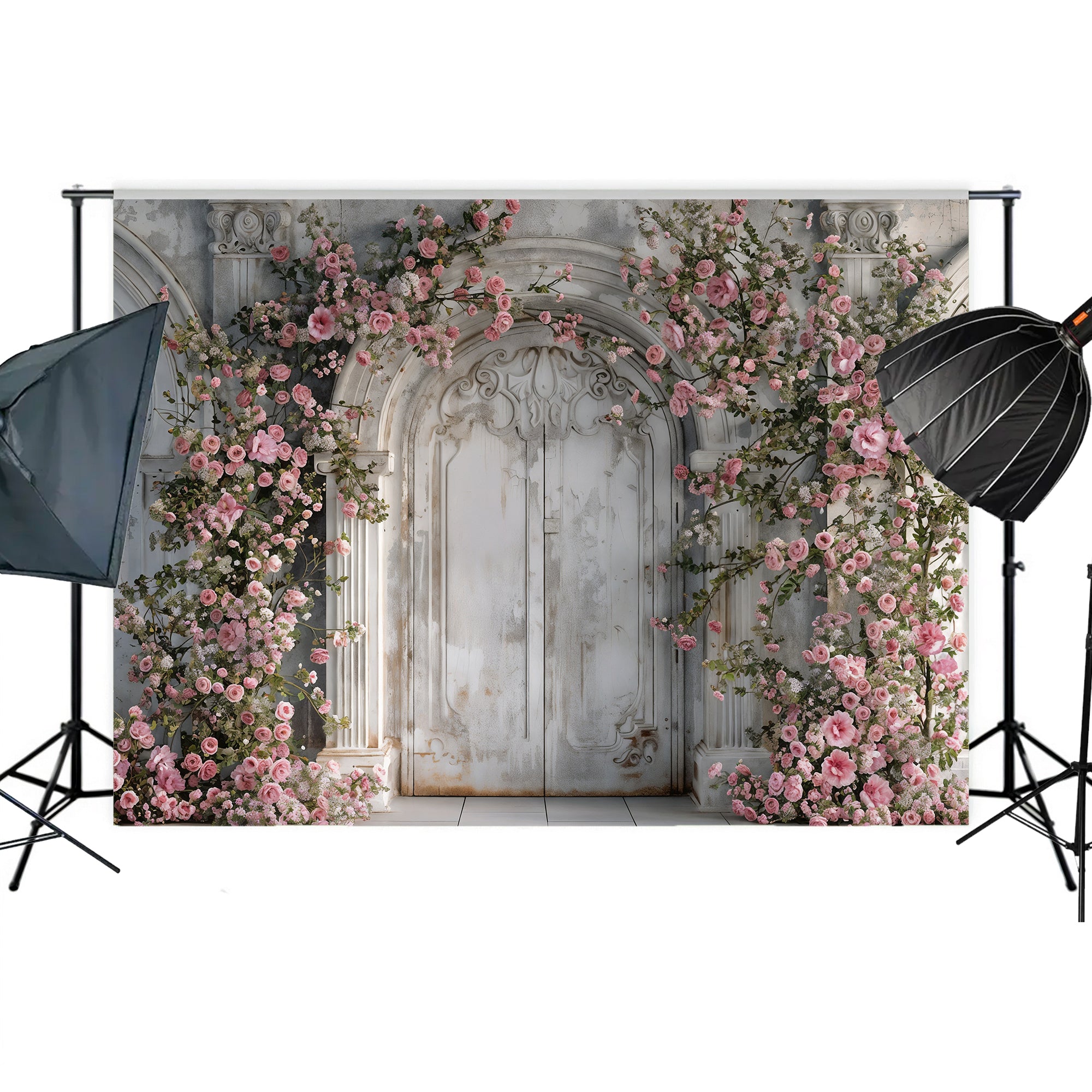 Enchanted Floral Doorway Backdrop