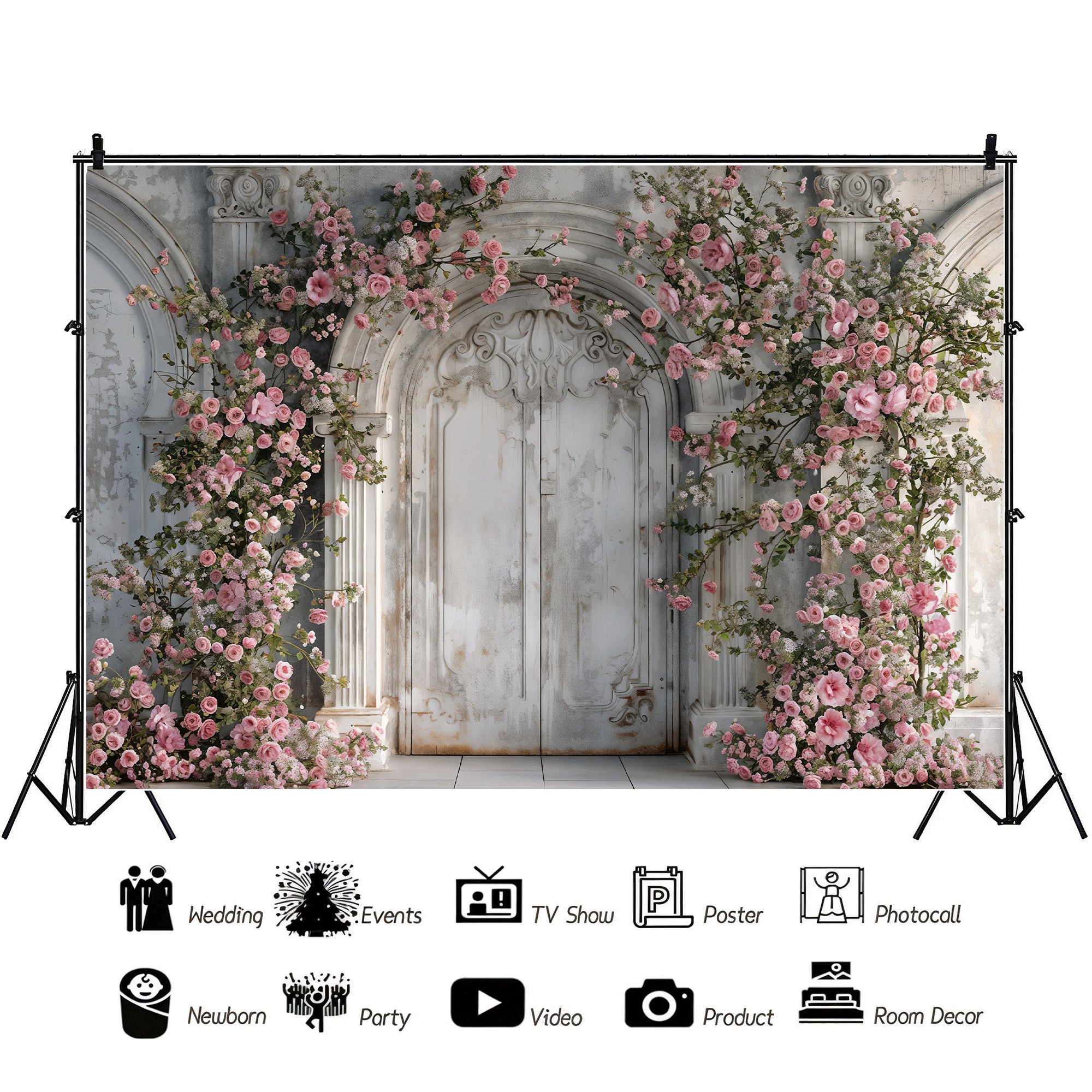 Enchanted Floral Doorway Backdrop