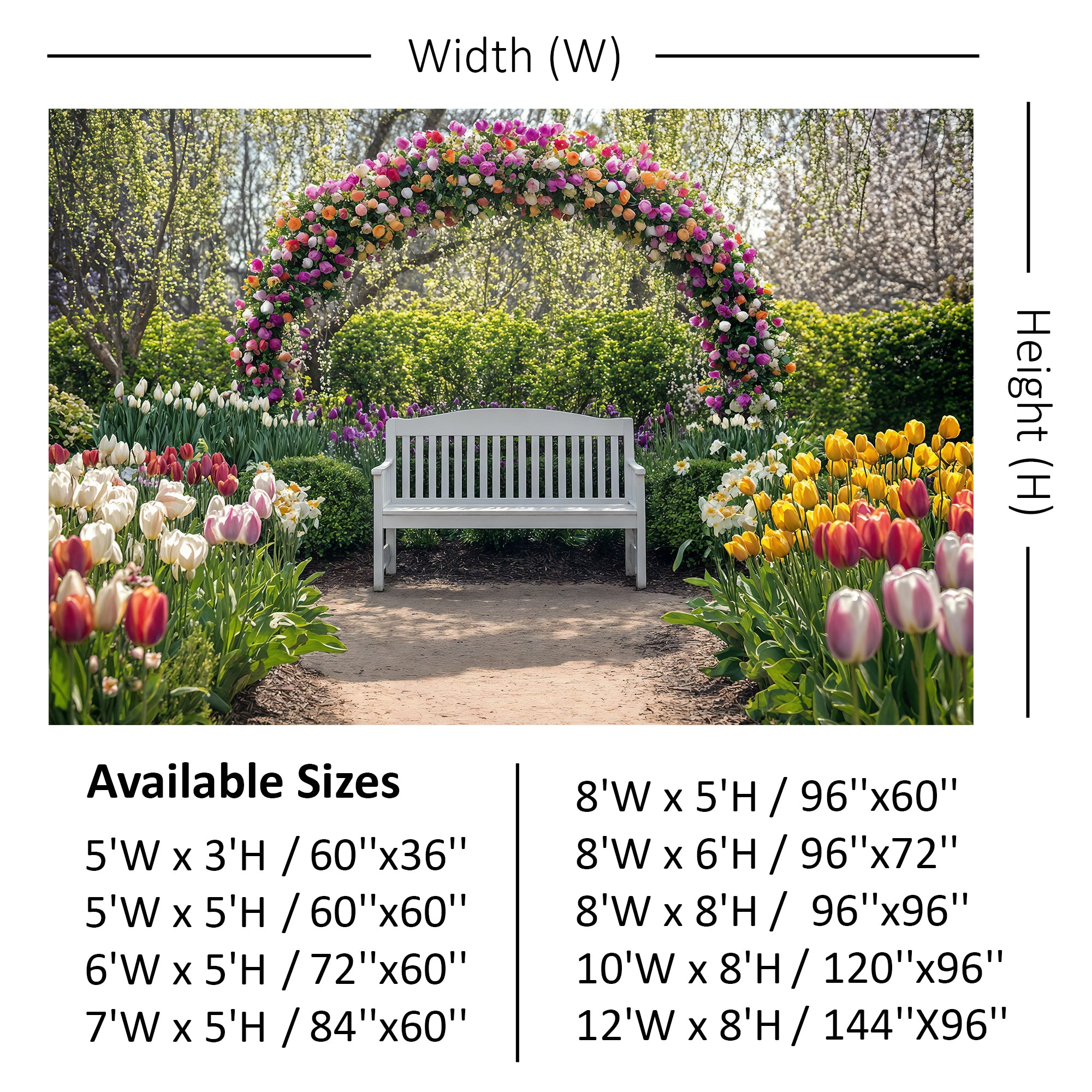 Vibrant Easter Garden Arch Backdrop