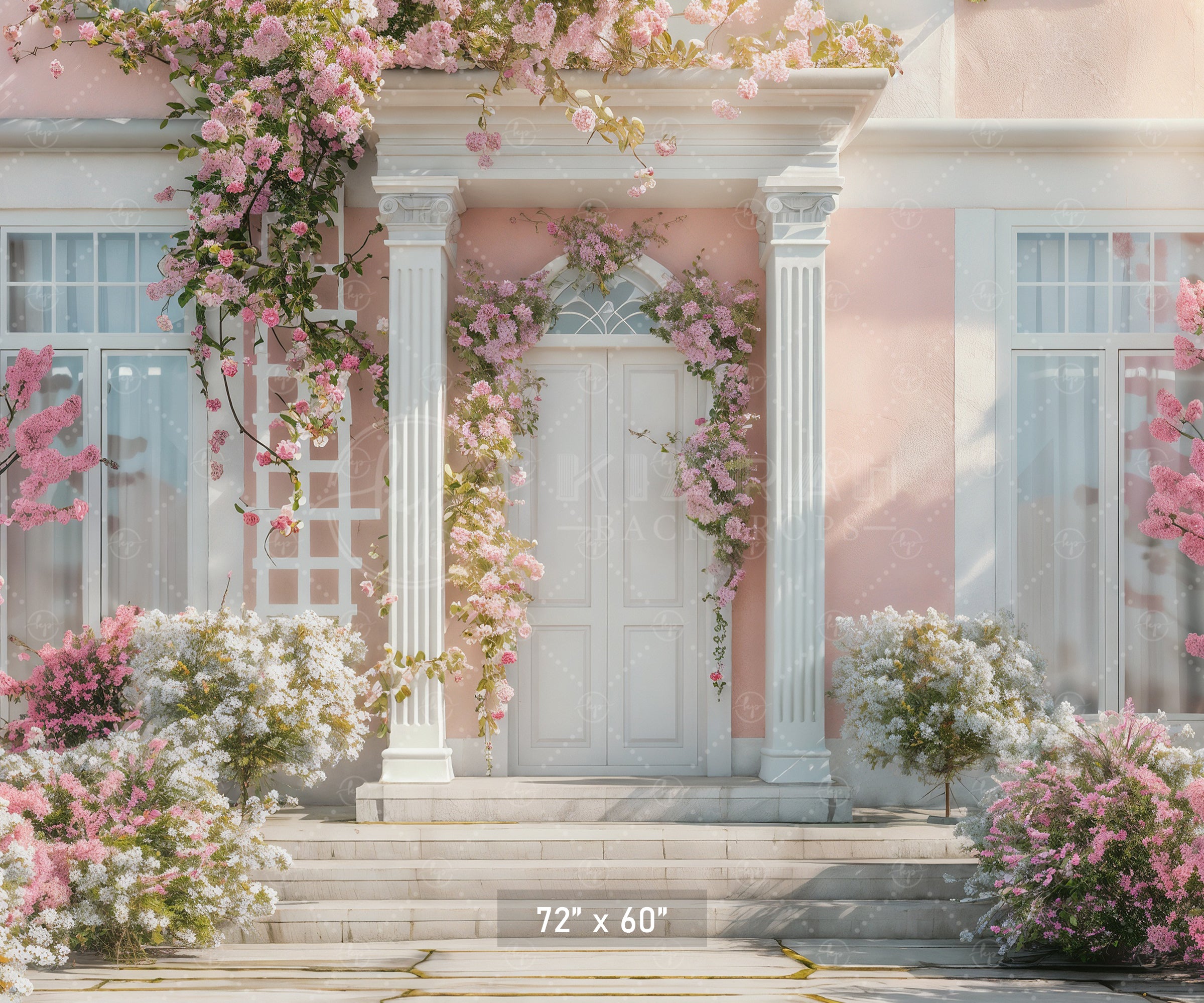 Spring Blossom Manor Entrance Backdrop