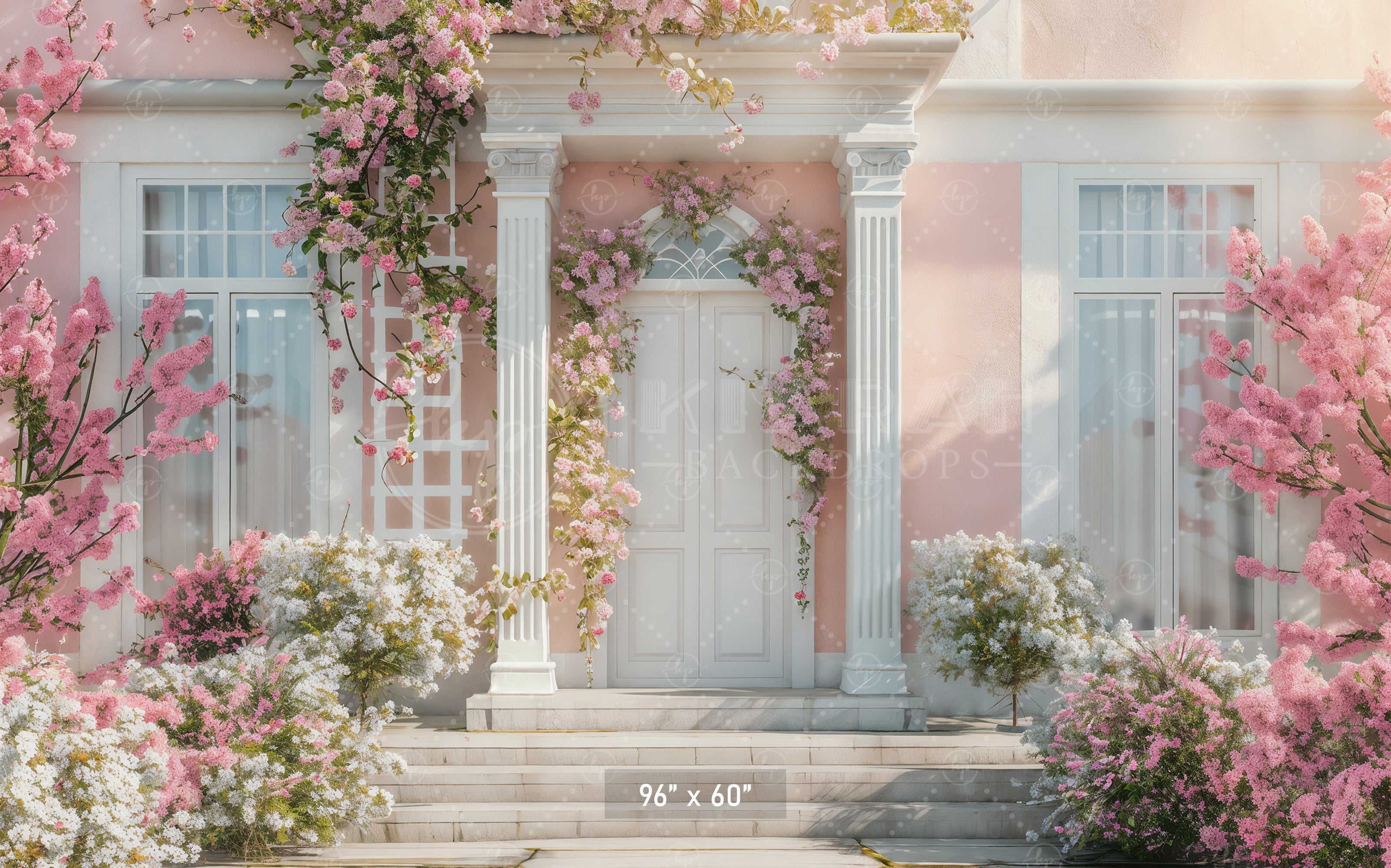 Spring Blossom Manor Entrance Backdrop