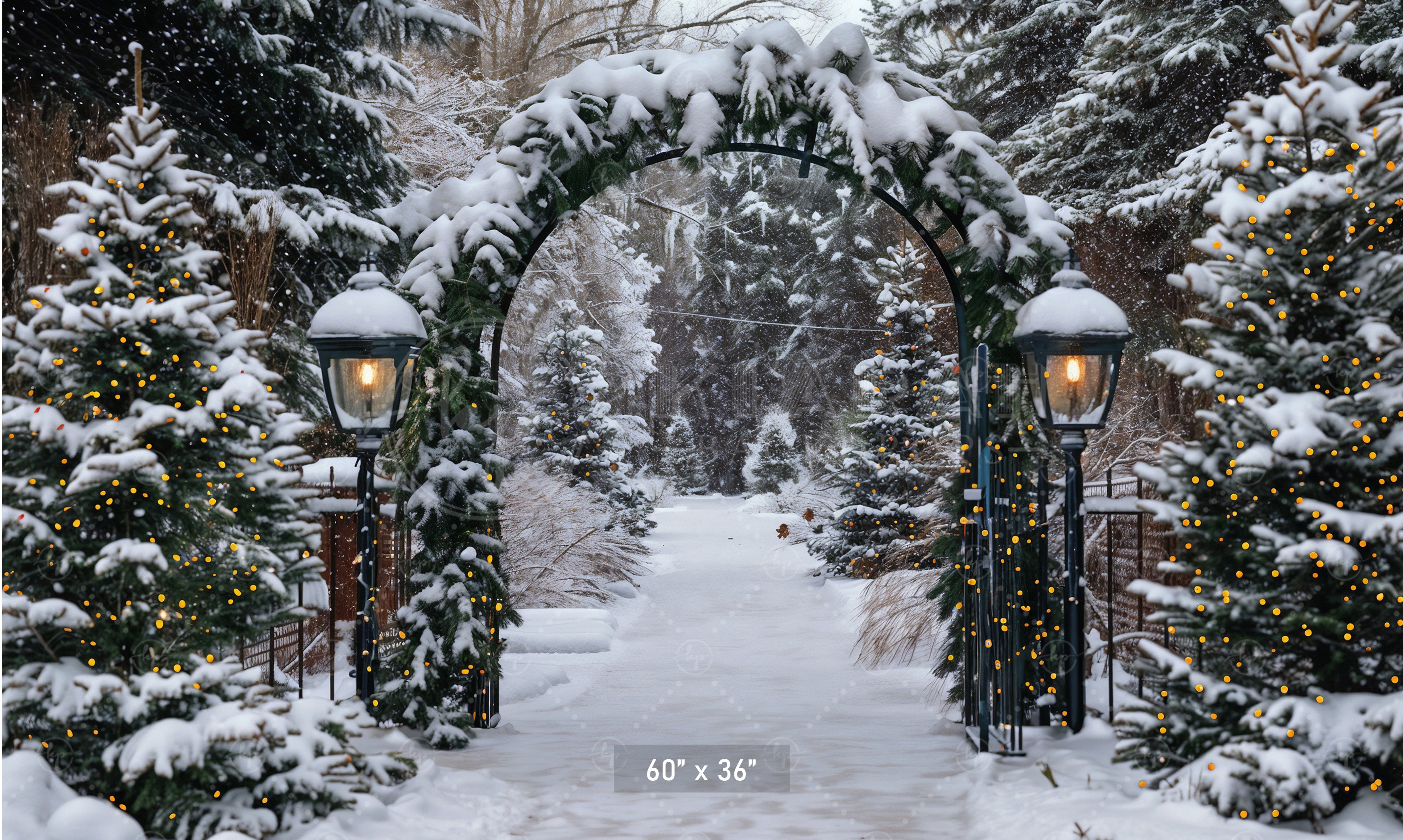 Winter Archway Path Backdrop