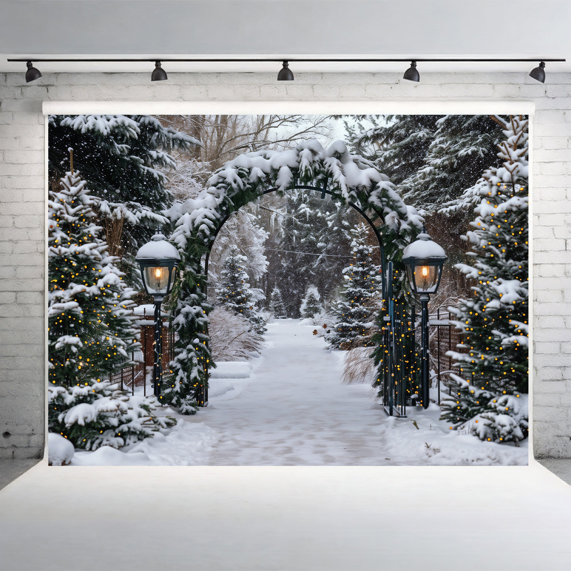 Winter Archway Path Backdrop