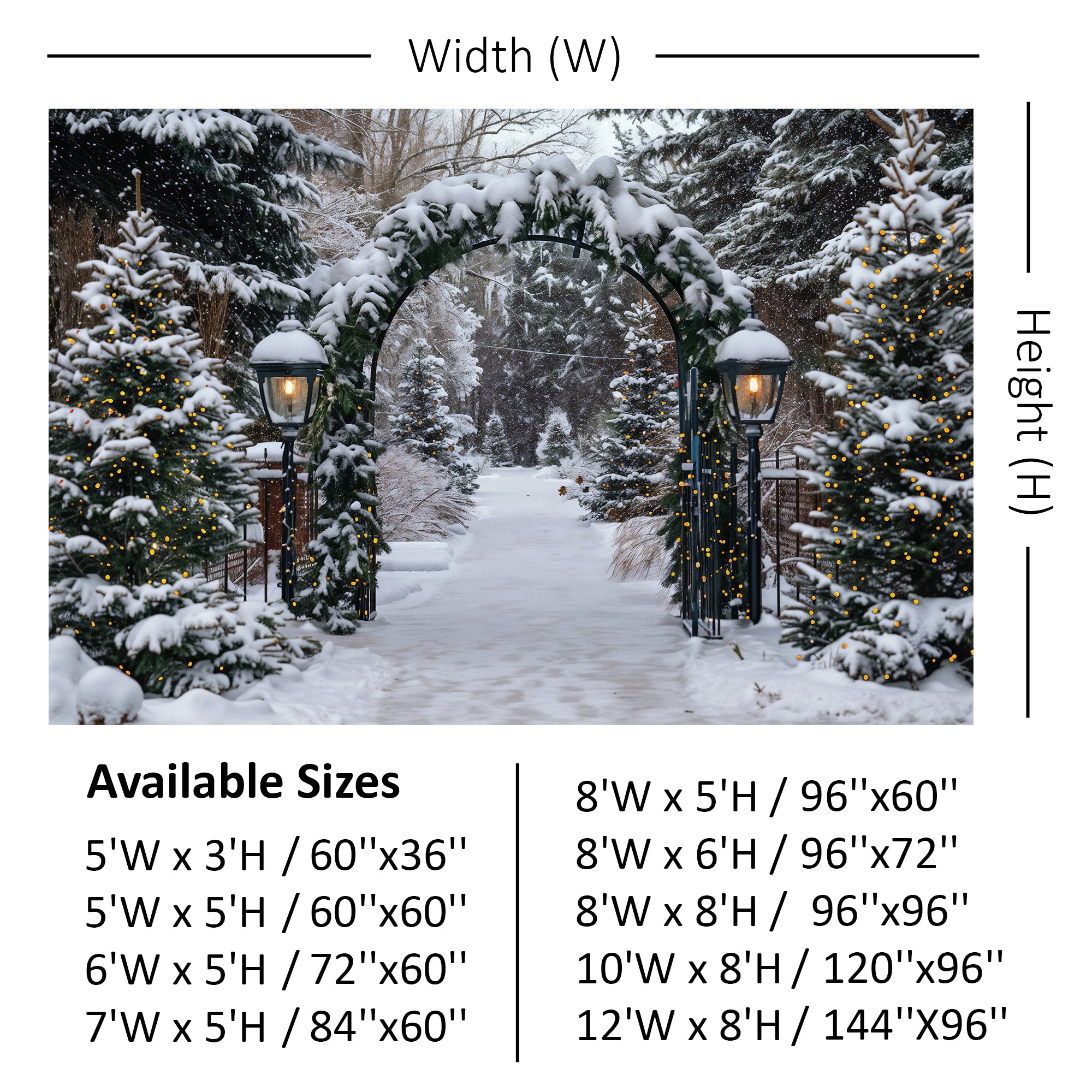 Winter Archway Path Backdrop