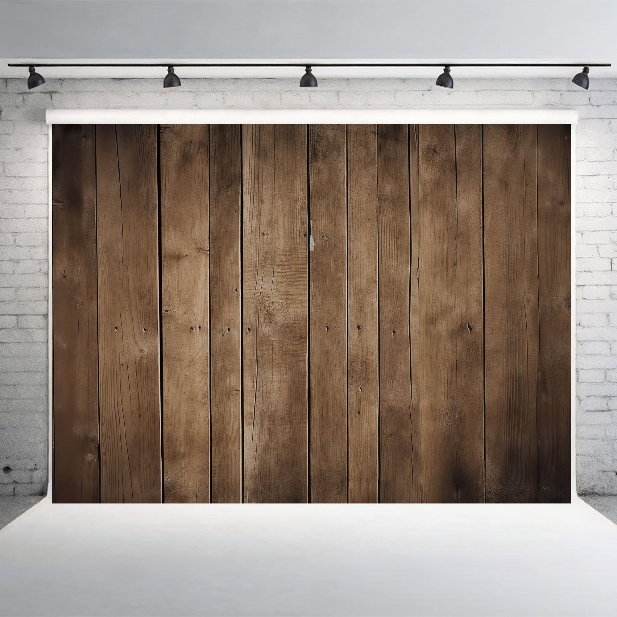 Classic Dark Wood Wall Backdrop