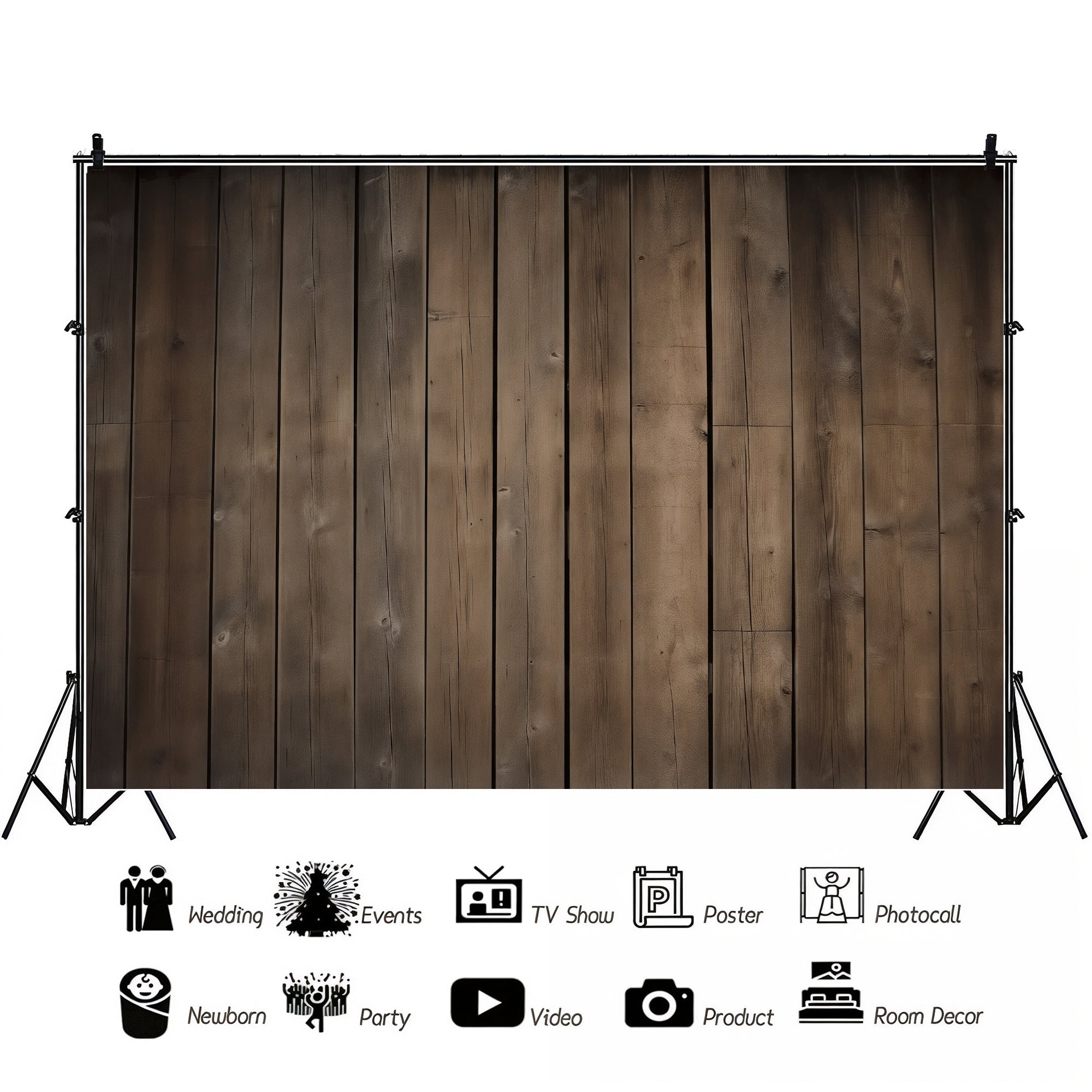 Weathered Timber Planks Backdrop